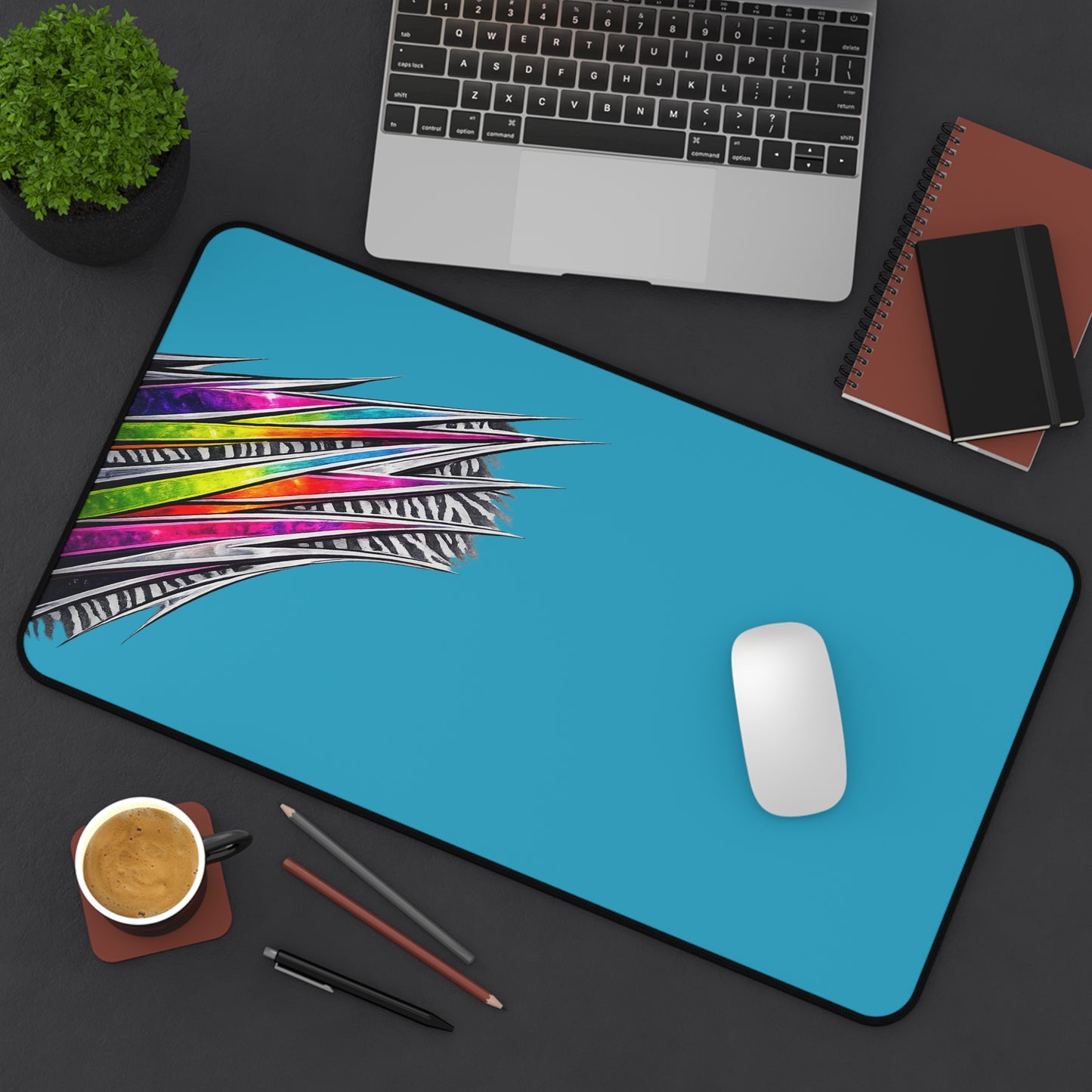 Minitruck Graphics Desk Mat | Retro Truck Illustration Deskpad