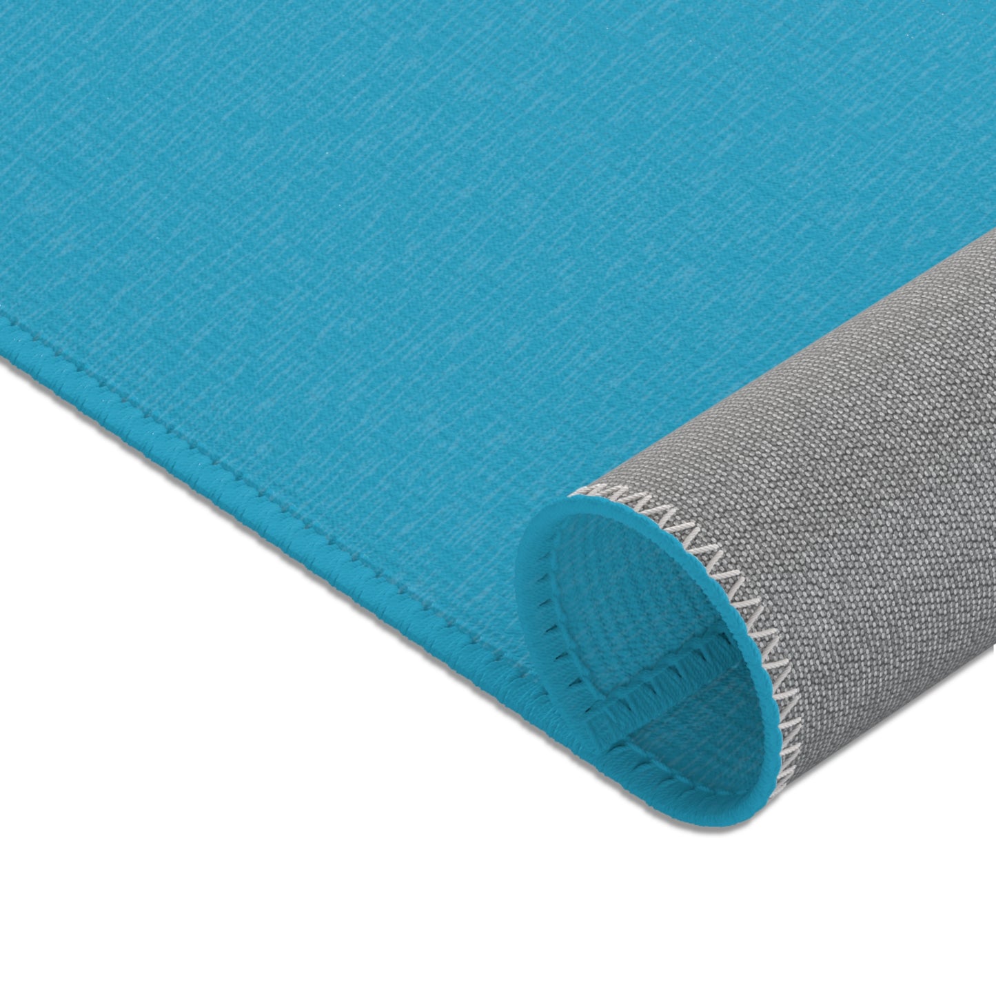 Turquoise Zebra Stripe Tear Area Rug — Colorful Rainbow Accent Rug