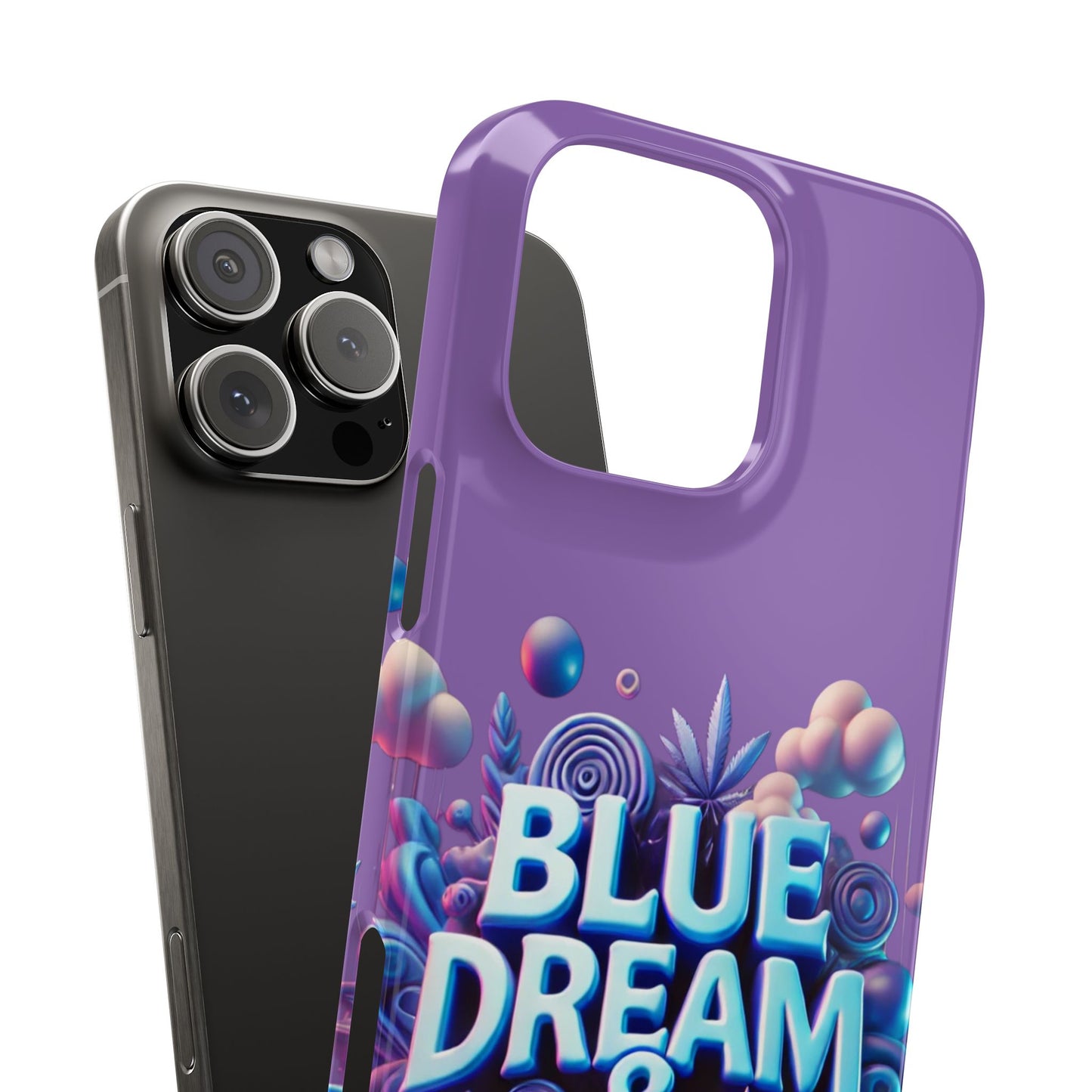Vibrant Slim Phone Cases - 'Blue Dream & Lean' Design for Trendsetters