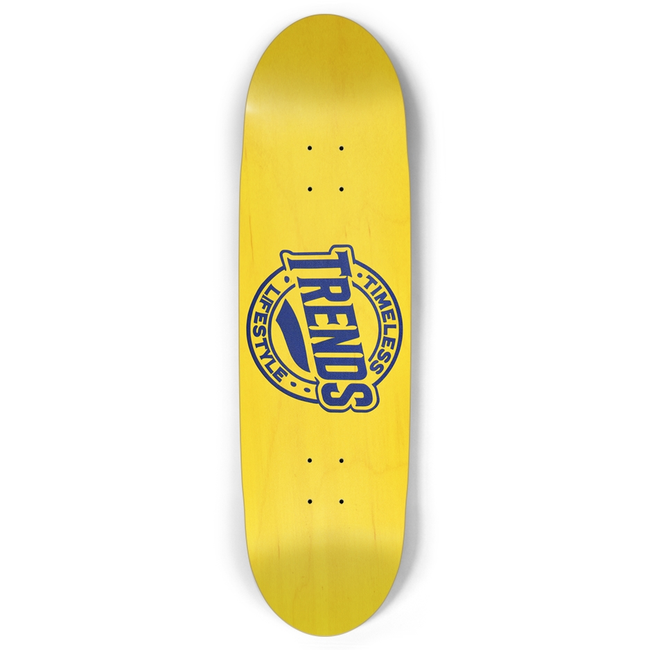 Timeless Trends Logo Skateboard Deck – 8.87” Football Shape – Pro Canadian Maple Deck with Wall Art Option