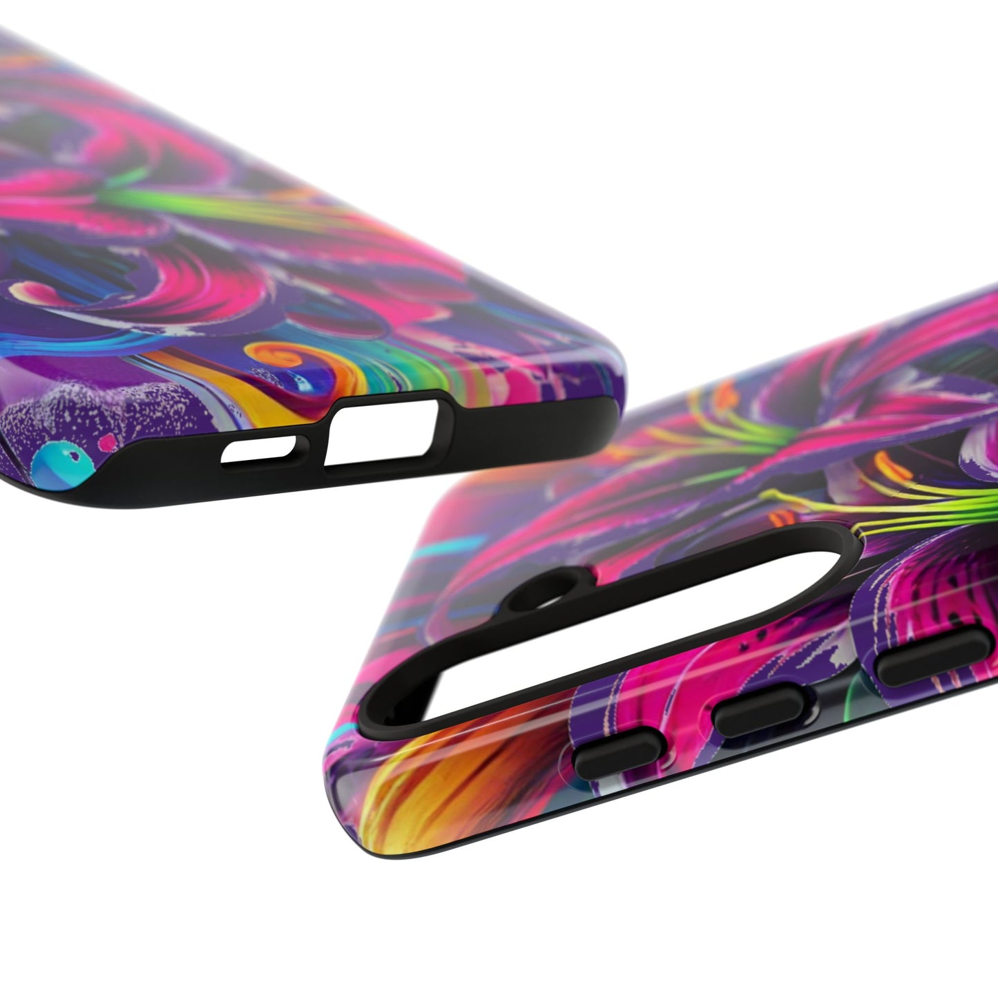 Neon Lily Illustration Tough Case | Floral Phone Cover