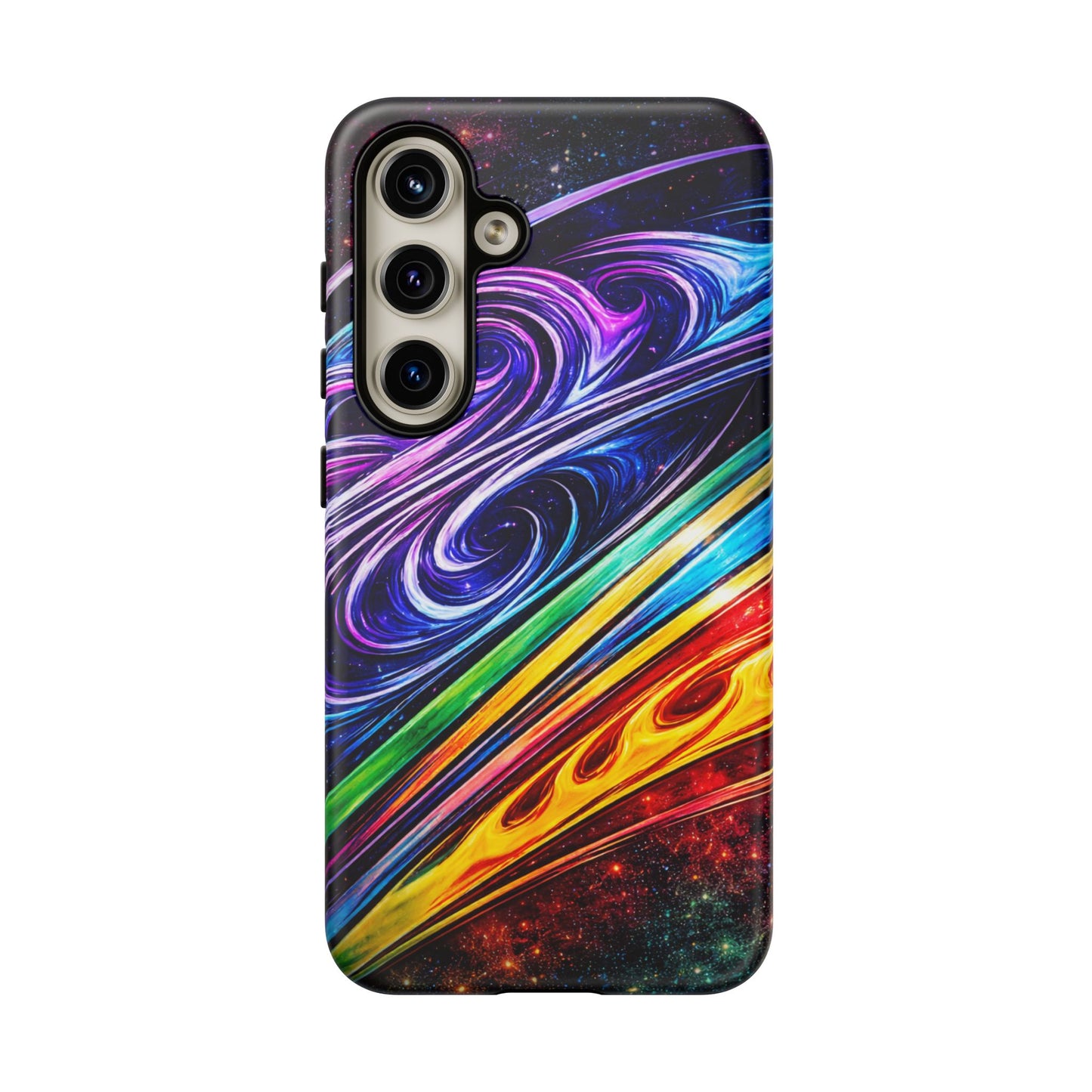 Abstract Cosmic Swirls phone case | Galaxy Rainbow Protective Case