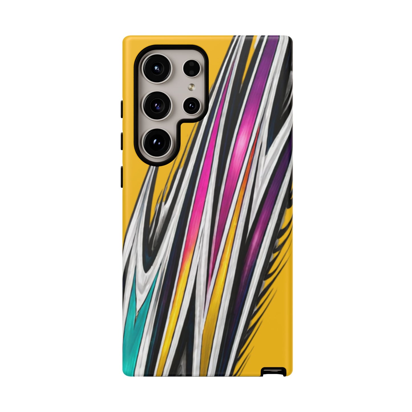 Yellow Abstract Stripes Phone Case | Tough Protective Phone Case