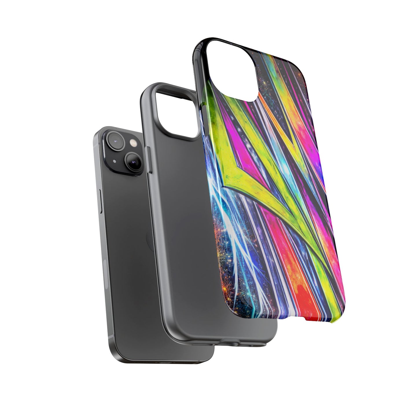 Neon Graffiti Phone Case | Tough Case, Vivid Abstract Street Art