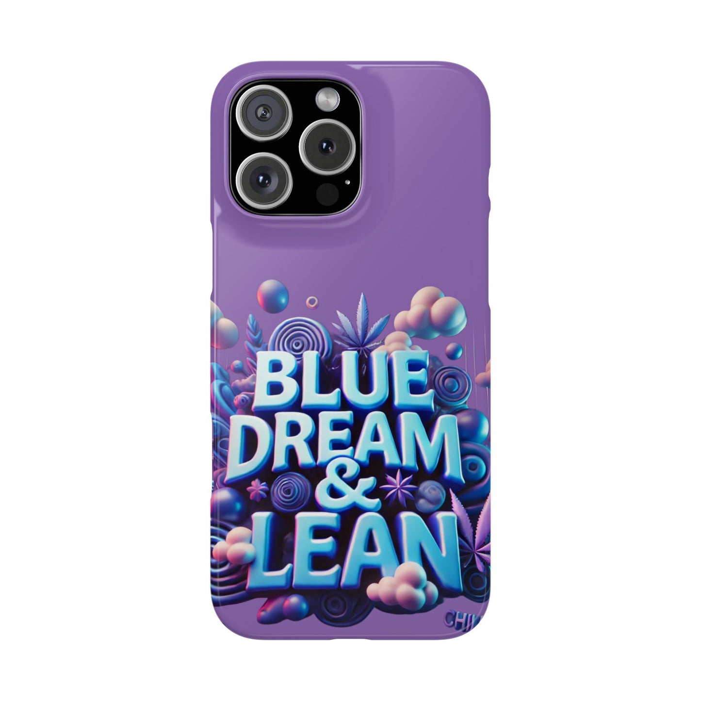 Vibrant Slim Phone Cases - 'Blue Dream & Lean' Design for Trendsetters