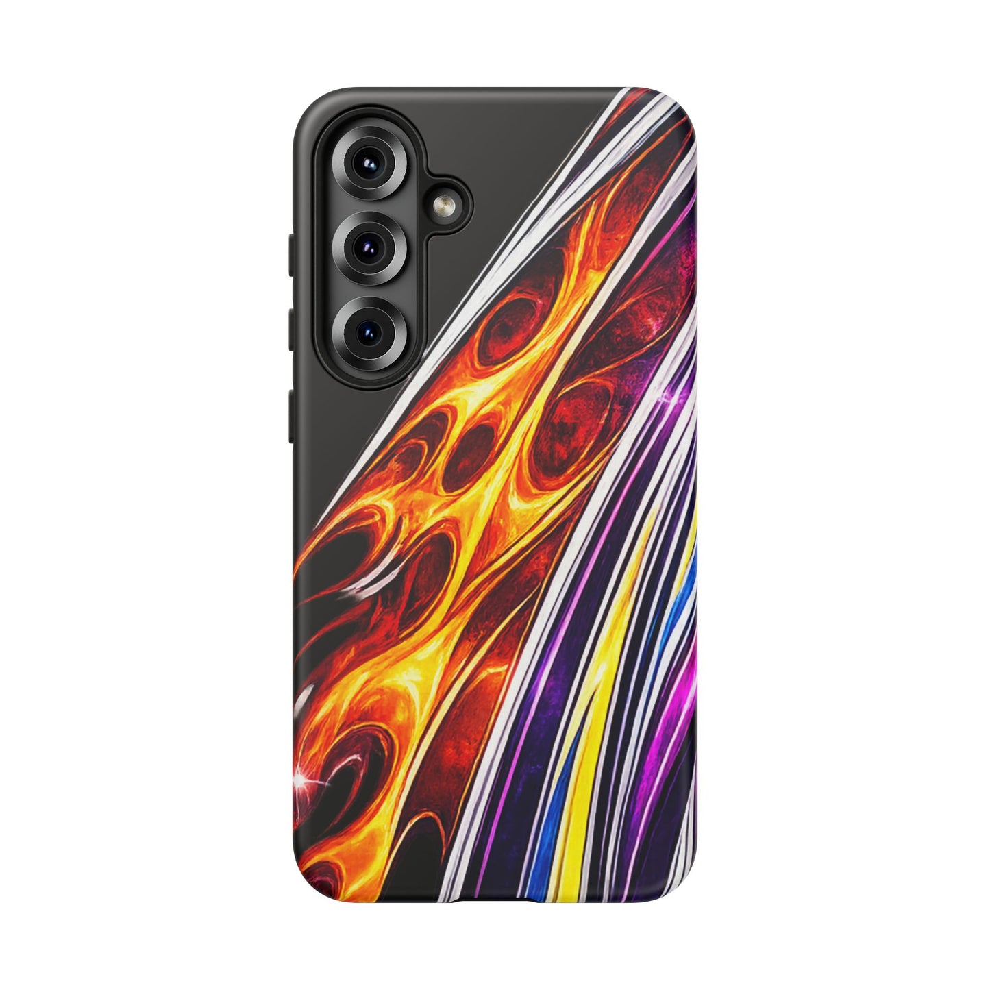 Flaming Abstract Stripes Tough Case | Colorful Phone Cover