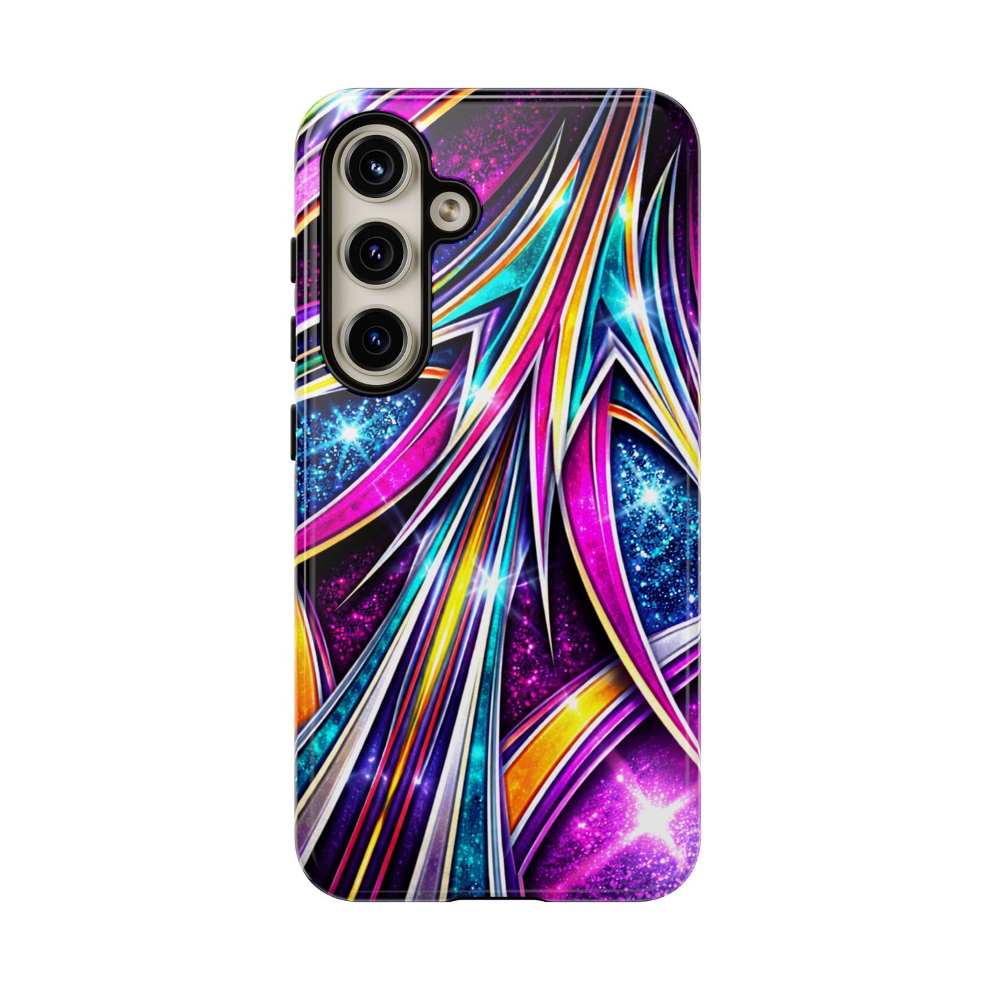 Custom Lowrider Pinstripe Swirl Tough Phone Case – Impact Resistant