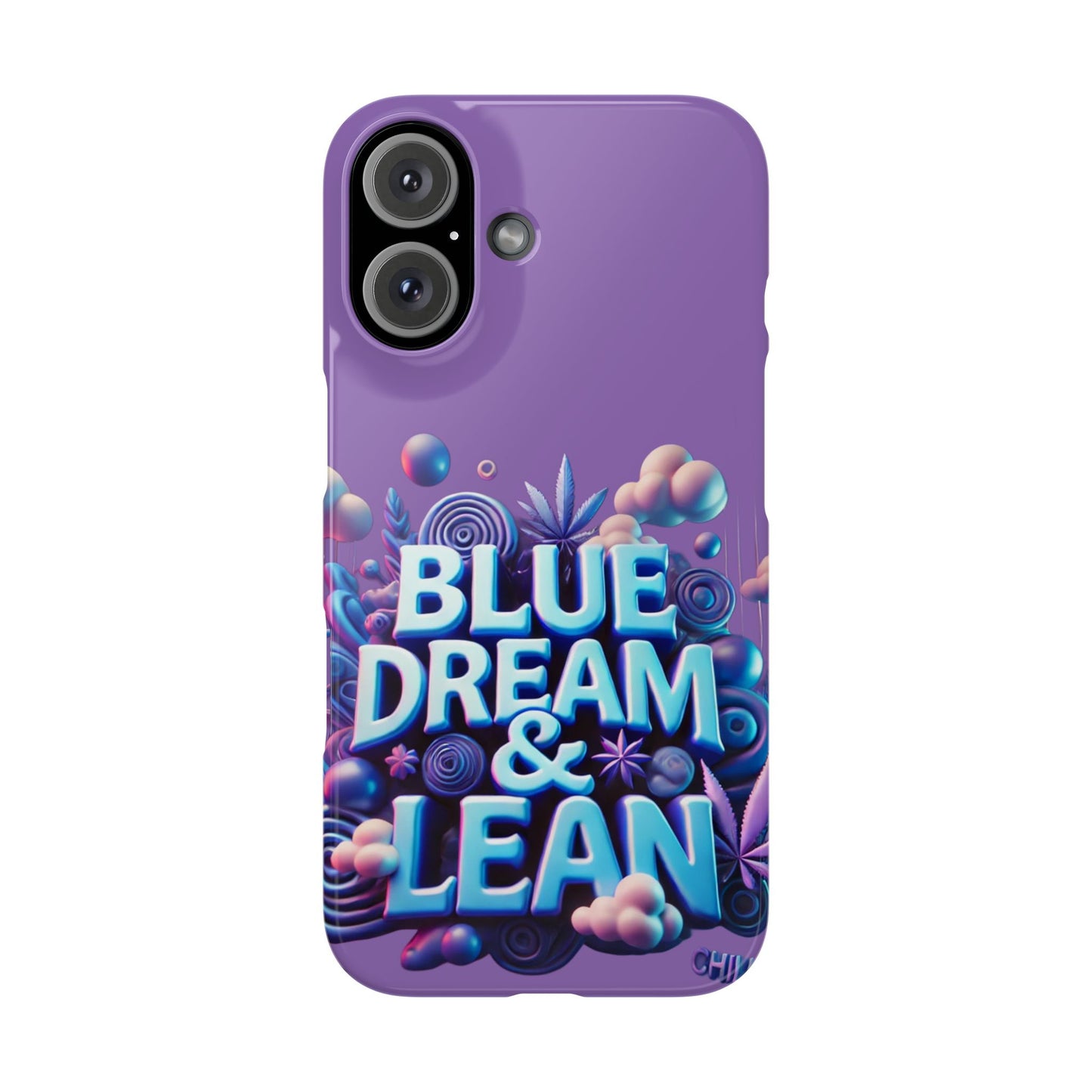 Vibrant Slim Phone Cases - 'Blue Dream & Lean' Design for Trendsetters