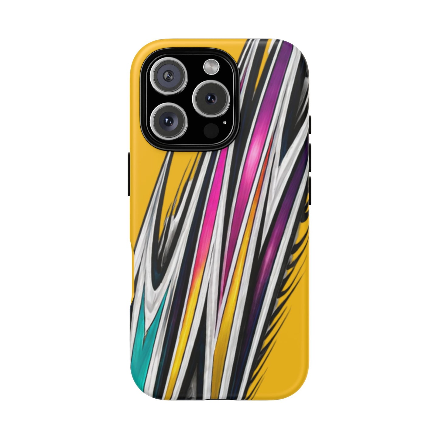 Yellow Abstract Stripes Phone Case | Tough Protective Phone Case
