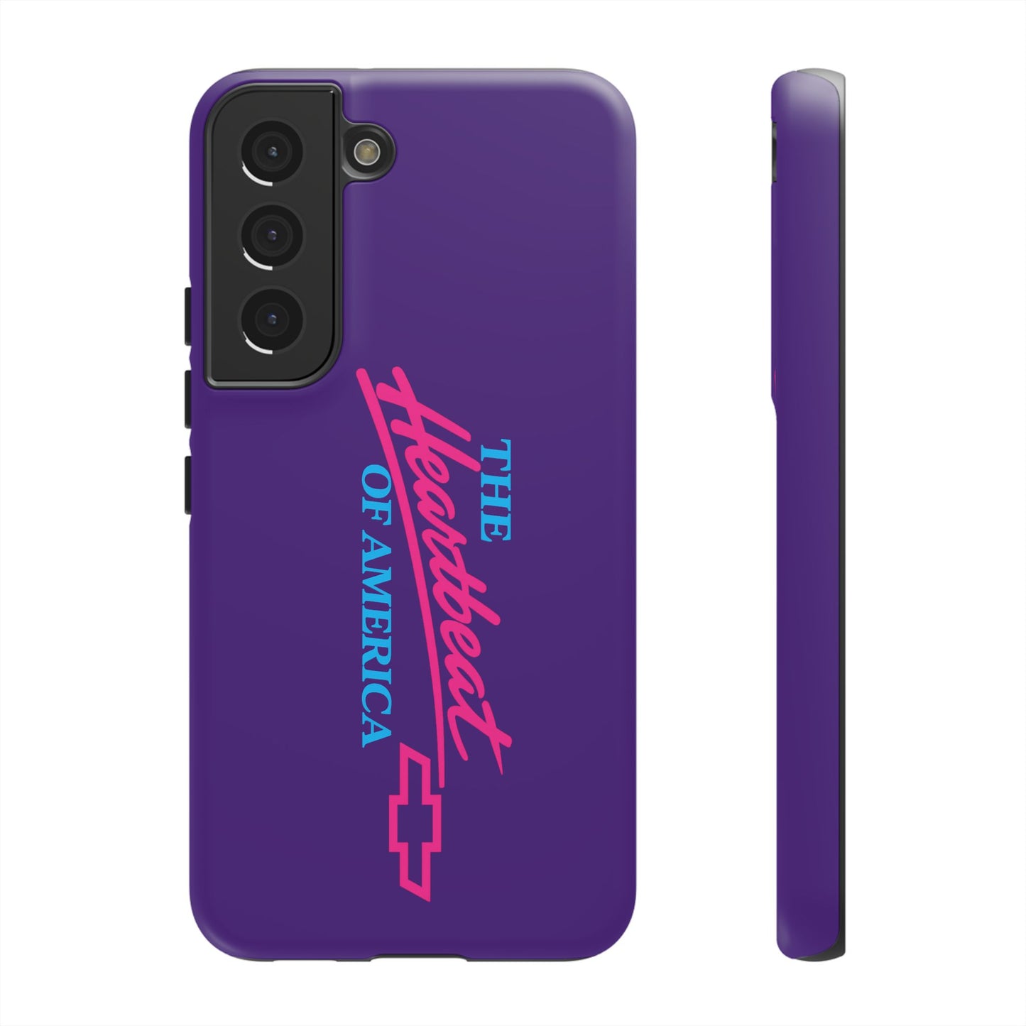 Purple  “The Heartbeat of America” Retro Chevy Logo, Slim Protective Cover