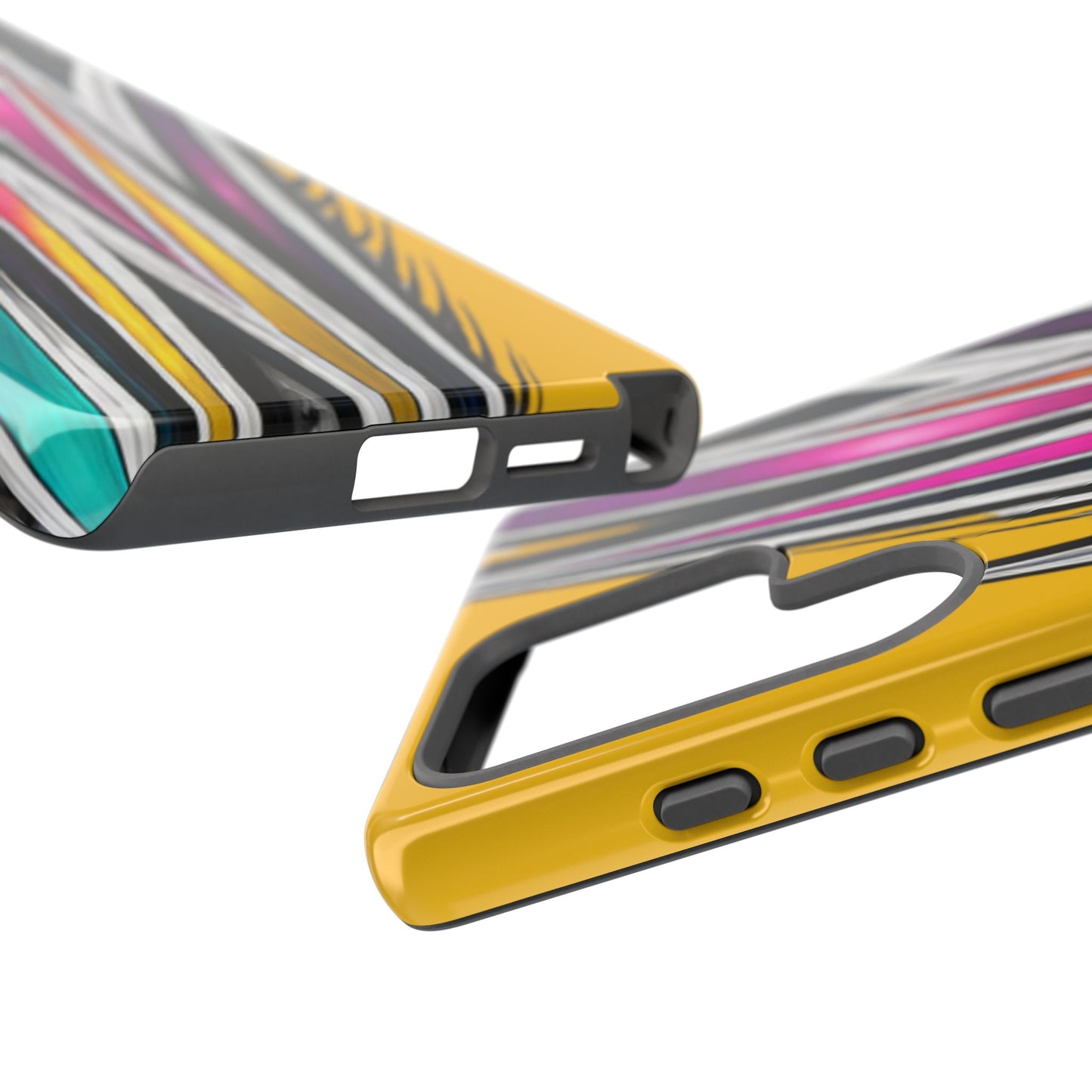 Yellow Abstract Stripes Phone Case | Tough Protective Phone Case