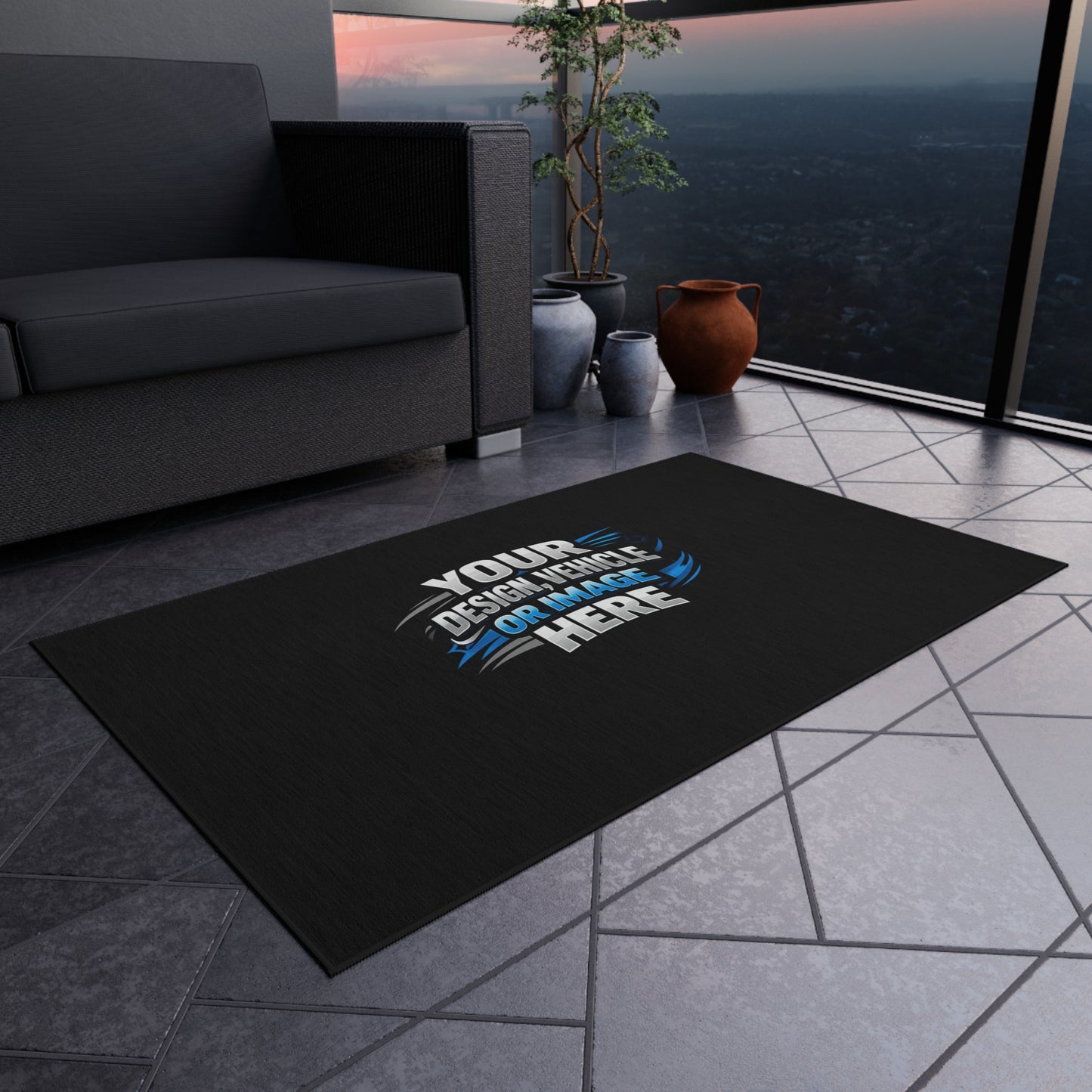 Custom Outdoor Rug — Personalized Design, Vehicle or Image Print