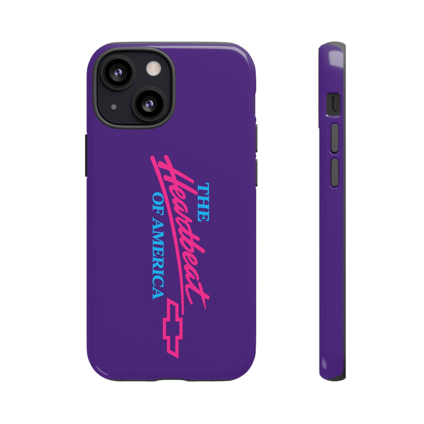 Purple  “The Heartbeat of America” Retro Chevy Logo, Slim Protective Cover
