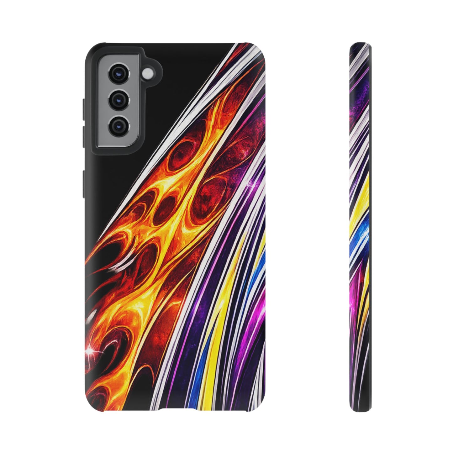 Flaming Abstract Stripes Tough Case | Colorful Phone Cover