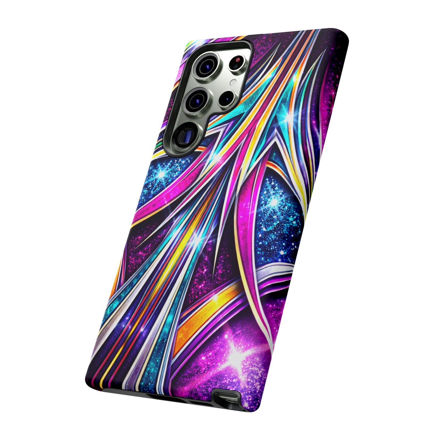 Custom Lowrider Pinstripe Swirl Tough Phone Case – Impact Resistant