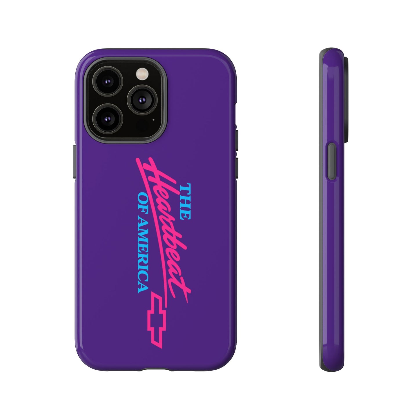 Purple  “The Heartbeat of America” Retro Chevy Logo, Slim Protective Cover