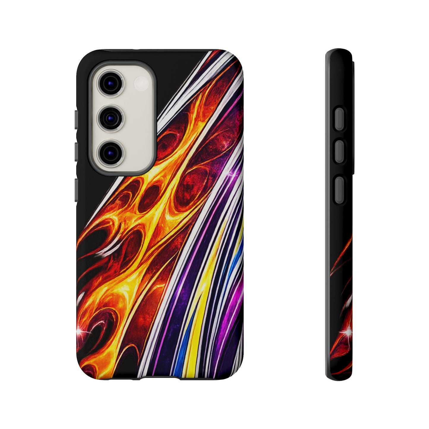 Flaming Abstract Stripes Tough Case | Colorful Phone Cover