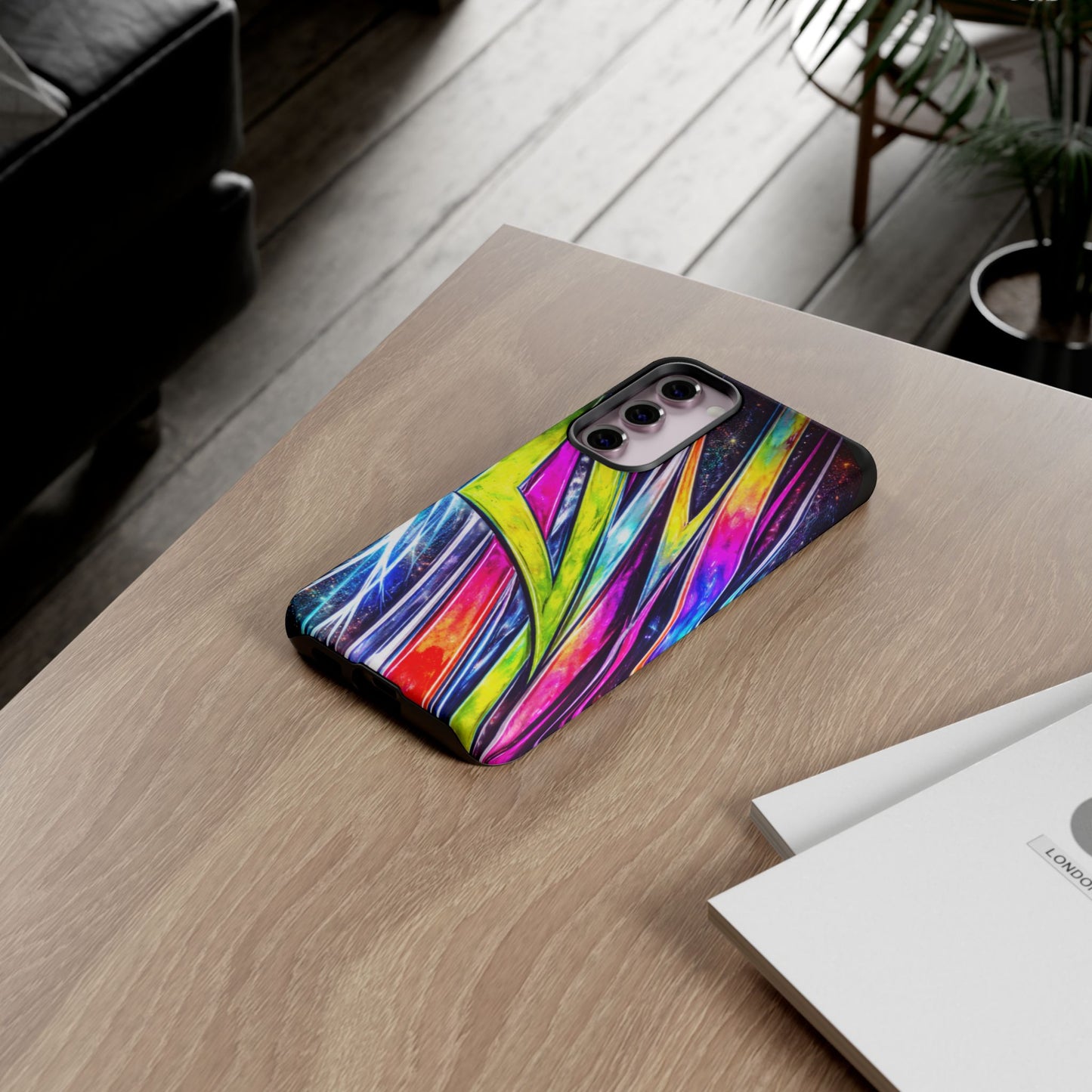 Neon Graffiti Phone Case | Tough Case, Vivid Abstract Street Art