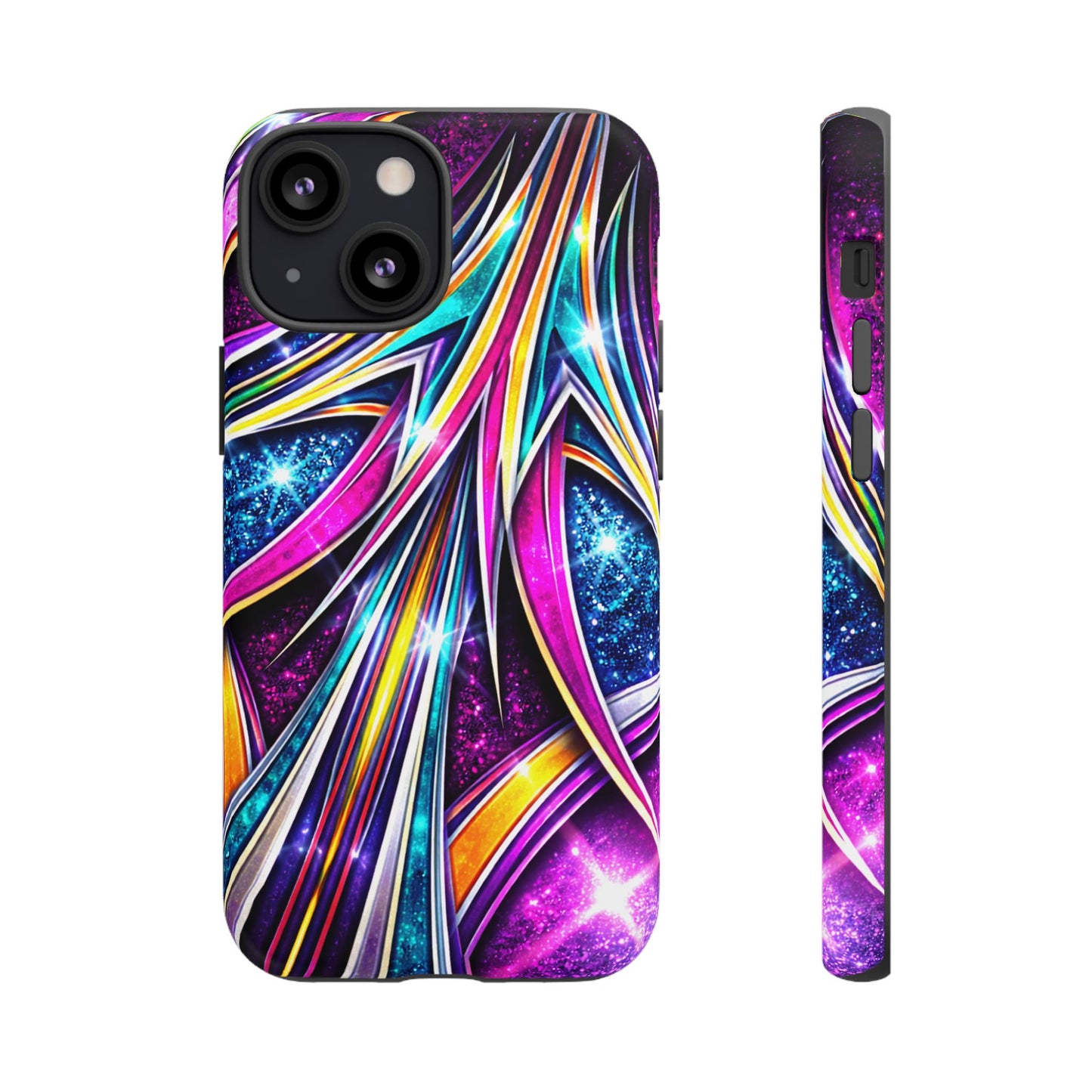 Custom Lowrider Pinstripe Swirl Tough Phone Case – Impact Resistant