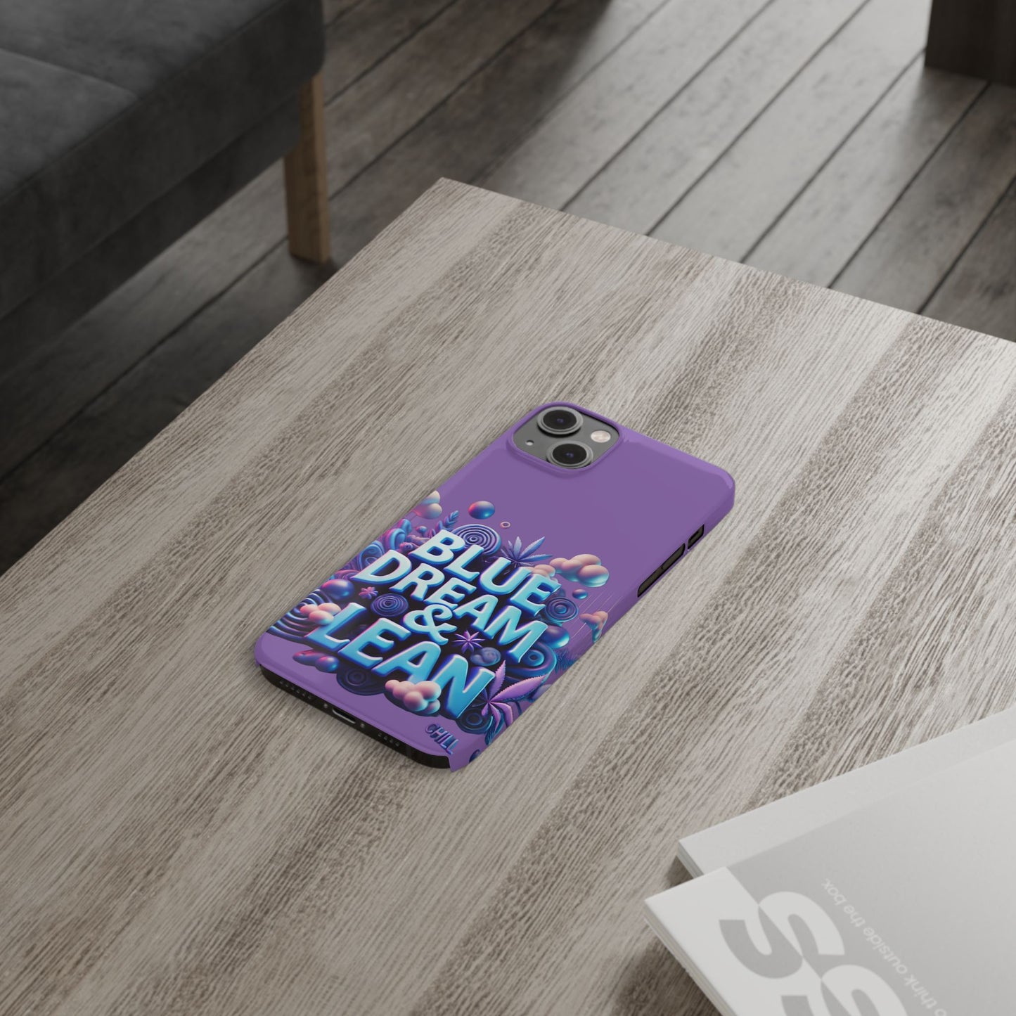 Vibrant Slim Phone Cases - 'Blue Dream & Lean' Design for Trendsetters