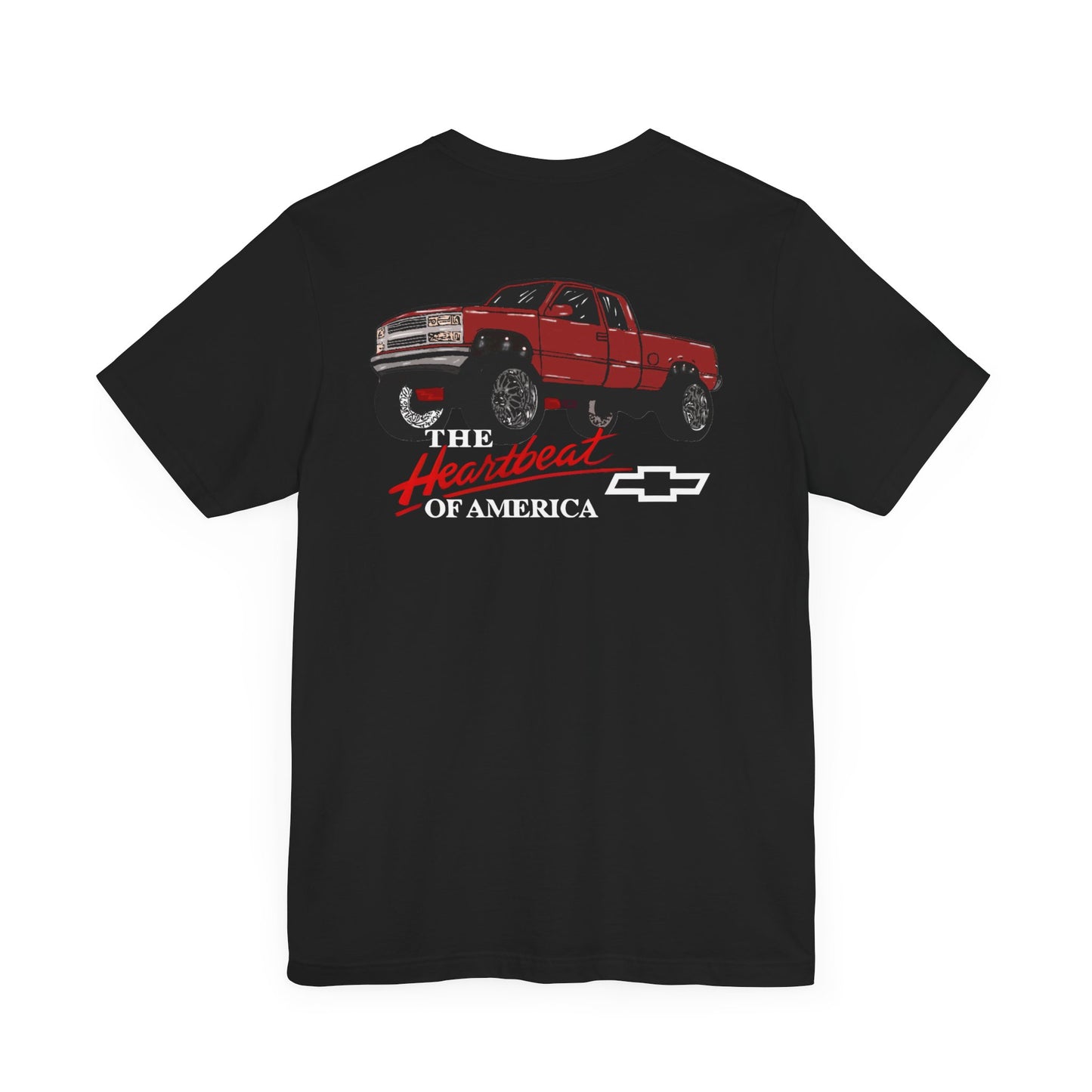 Heartbeat America Tee, Unisex Short Sleeve T-Shirt, Casual Vintage Style,
