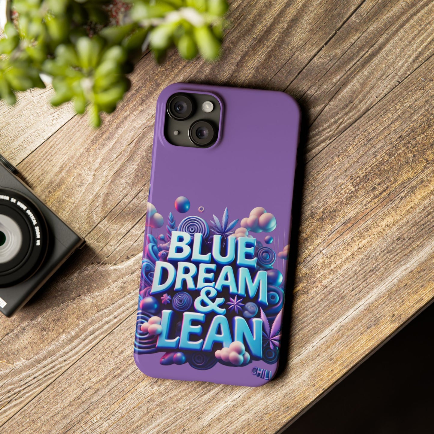 Vibrant Slim Phone Cases - 'Blue Dream & Lean' Design for Trendsetters