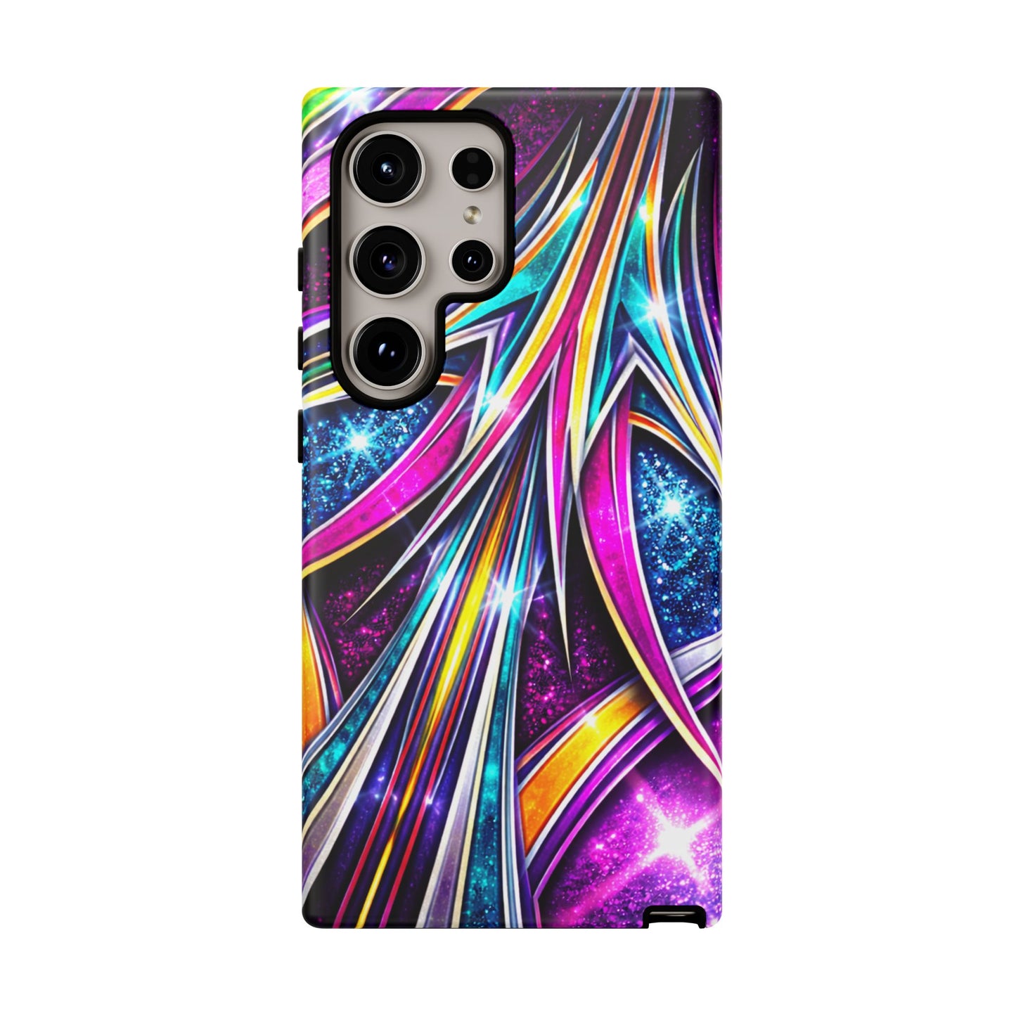 Custom Lowrider Pinstripe Swirl Tough Phone Case – Impact Resistant
