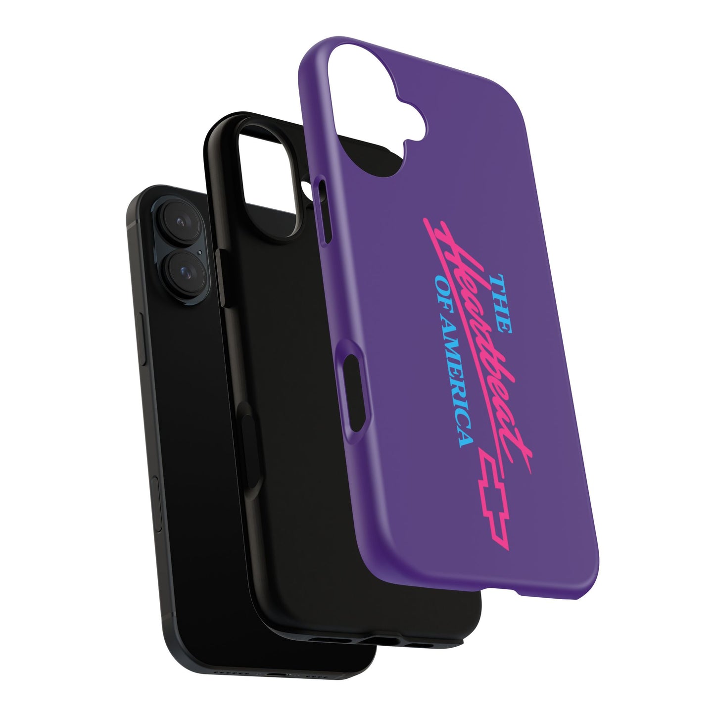 Purple  “The Heartbeat of America” Retro Chevy Logo, Slim Protective Cover