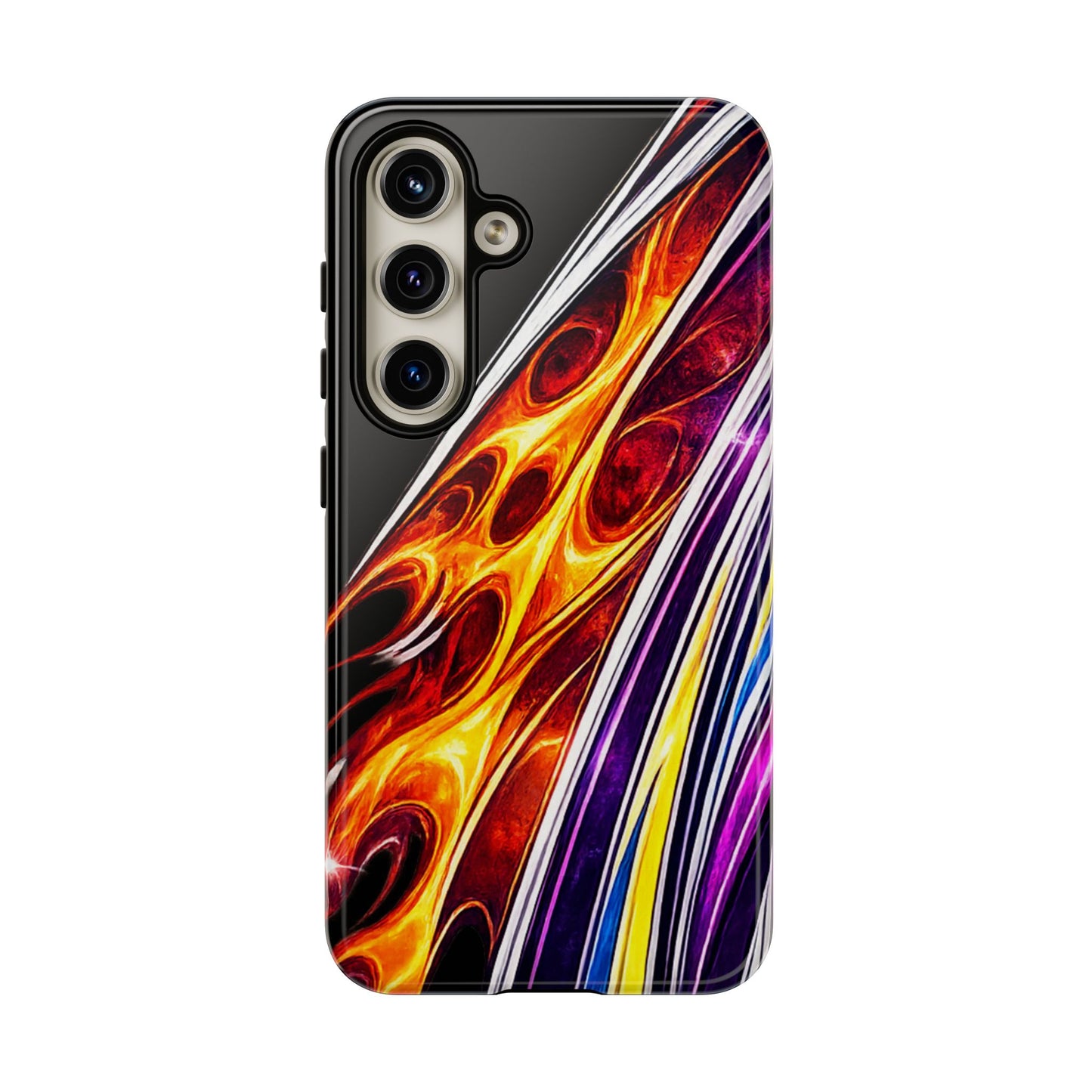 Flaming Abstract Stripes Tough Case | Colorful Phone Cover