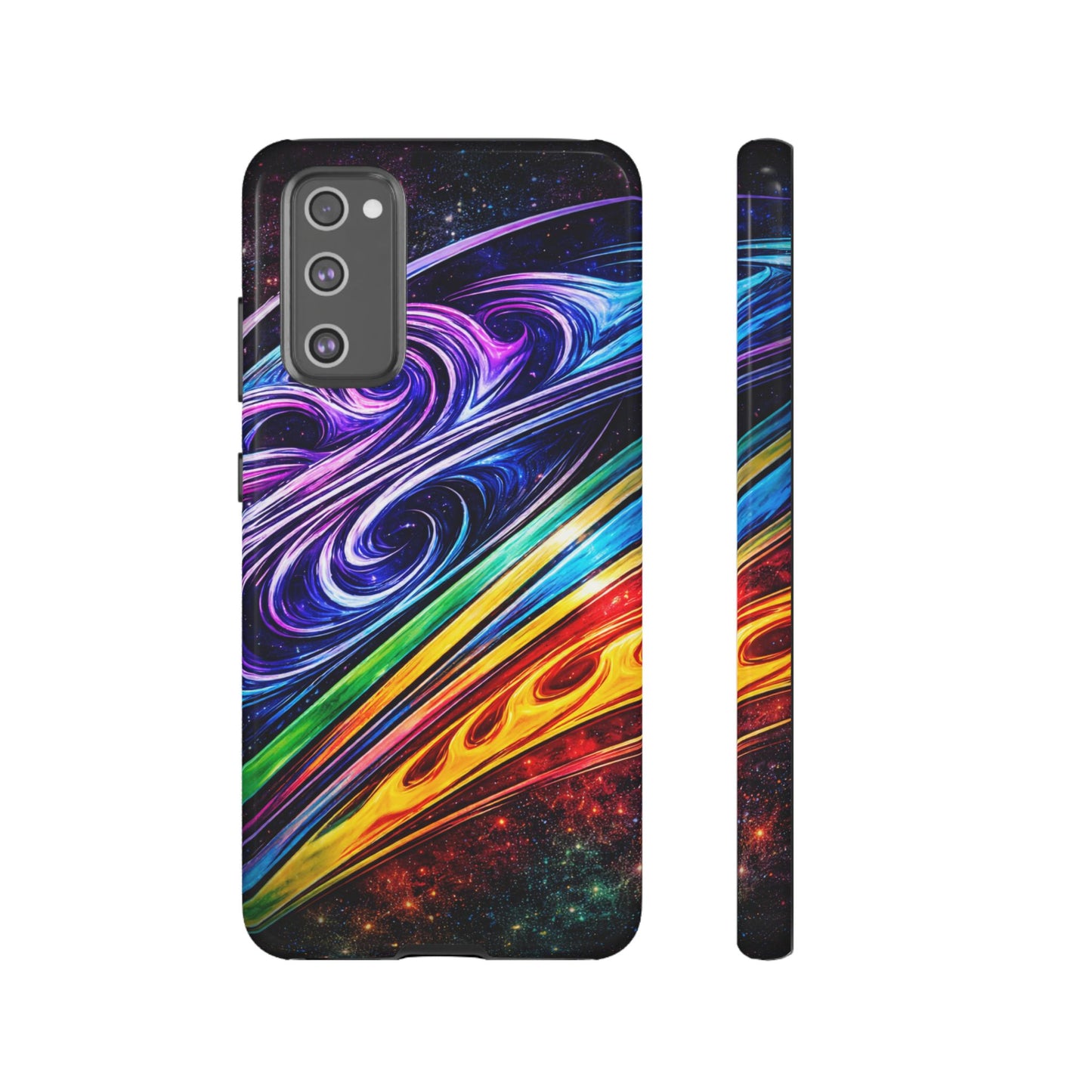 Abstract Cosmic Swirls phone case | Galaxy Rainbow Protective Case