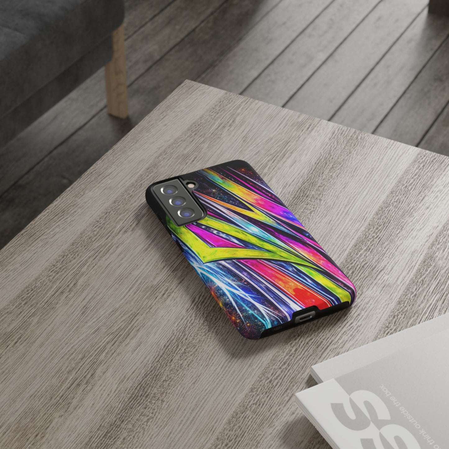 Neon Graffiti Phone Case | Tough Case, Vivid Abstract Street Art