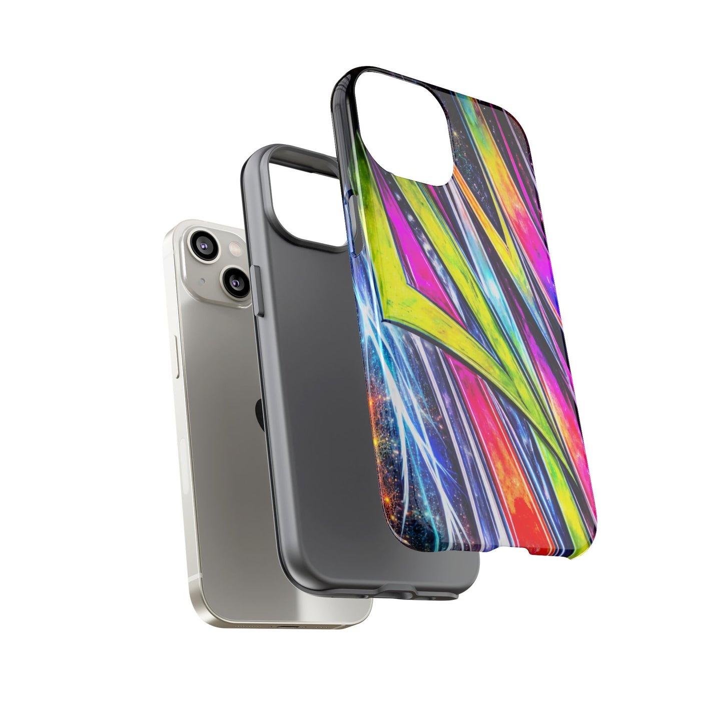 Neon Graffiti Phone Case | Tough Case, Vivid Abstract Street Art