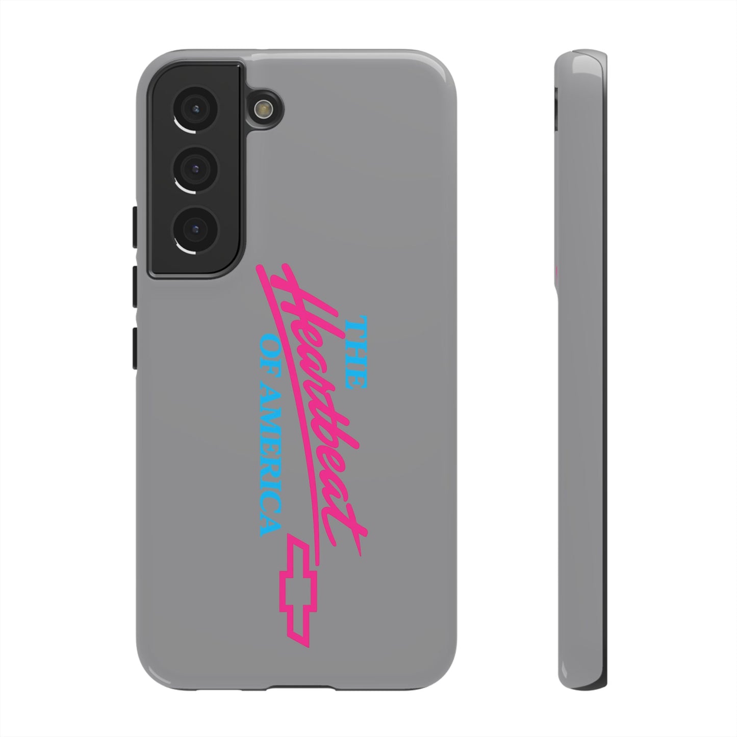 Silver “The Heartbeat of America” Retro Chevy Logo, Slim Protective Cover