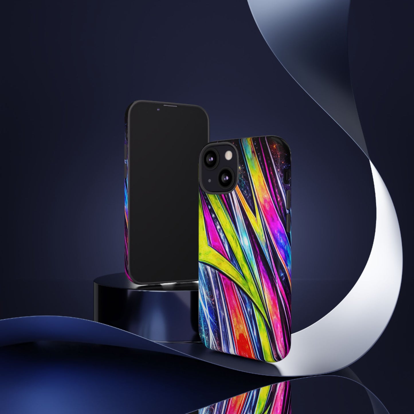 Neon Graffiti Phone Case | Tough Case, Vivid Abstract Street Art