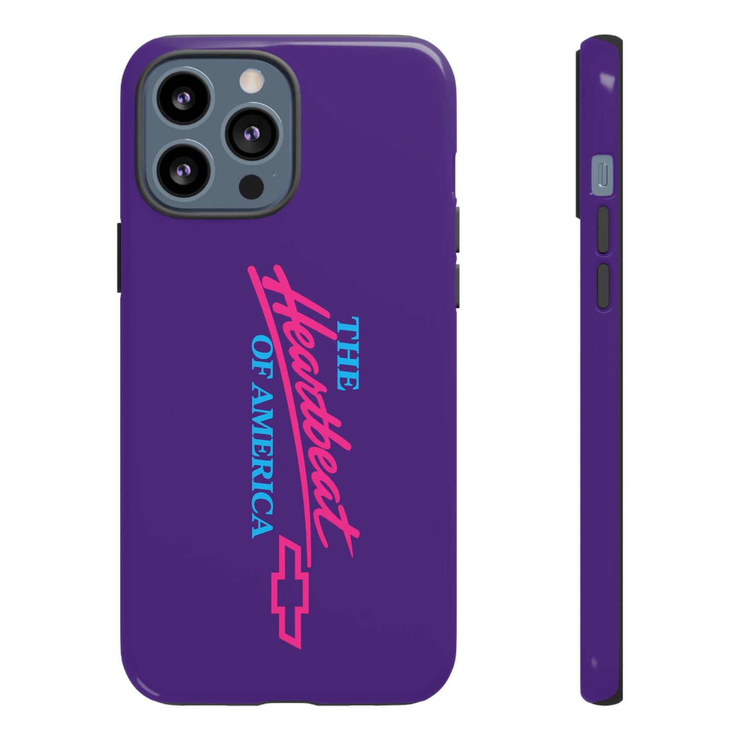 Purple  “The Heartbeat of America” Retro Chevy Logo, Slim Protective Cover