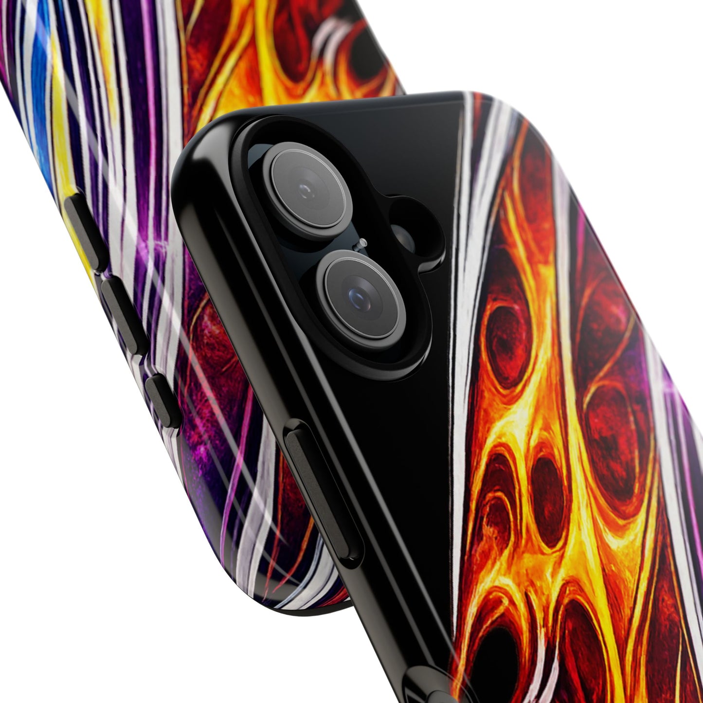 Flaming Abstract Stripes Tough Case | Colorful Phone Cover
