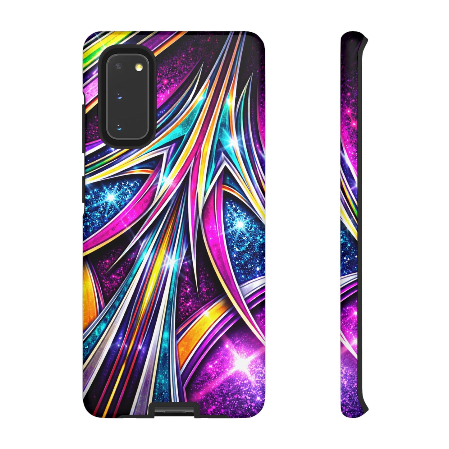 Custom Lowrider Pinstripe Swirl Tough Phone Case – Impact Resistant