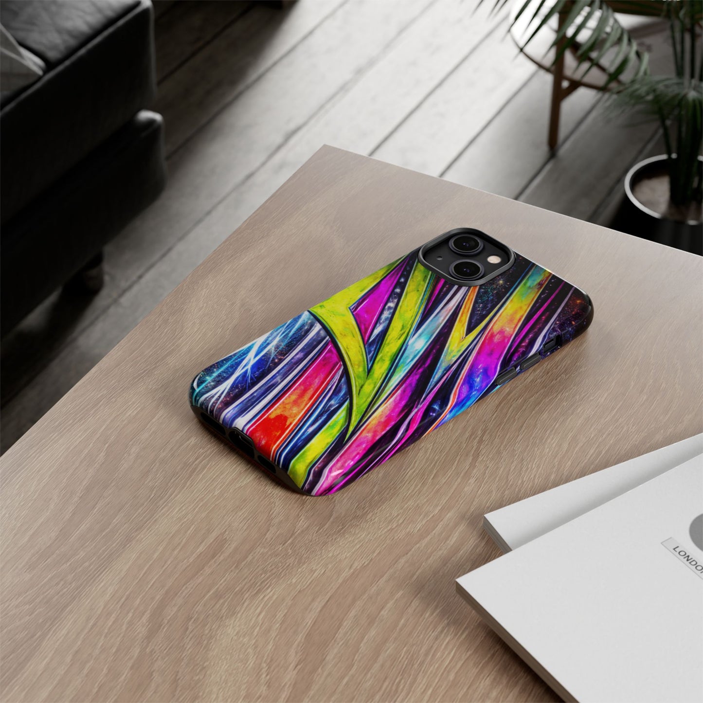 Neon Graffiti Phone Case | Tough Case, Vivid Abstract Street Art