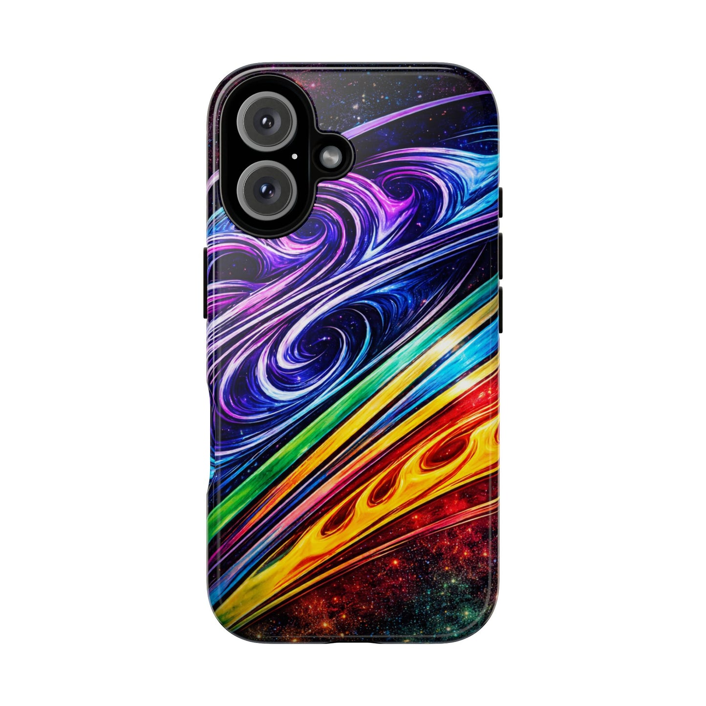 Abstract Cosmic Swirls phone case | Galaxy Rainbow Protective Case