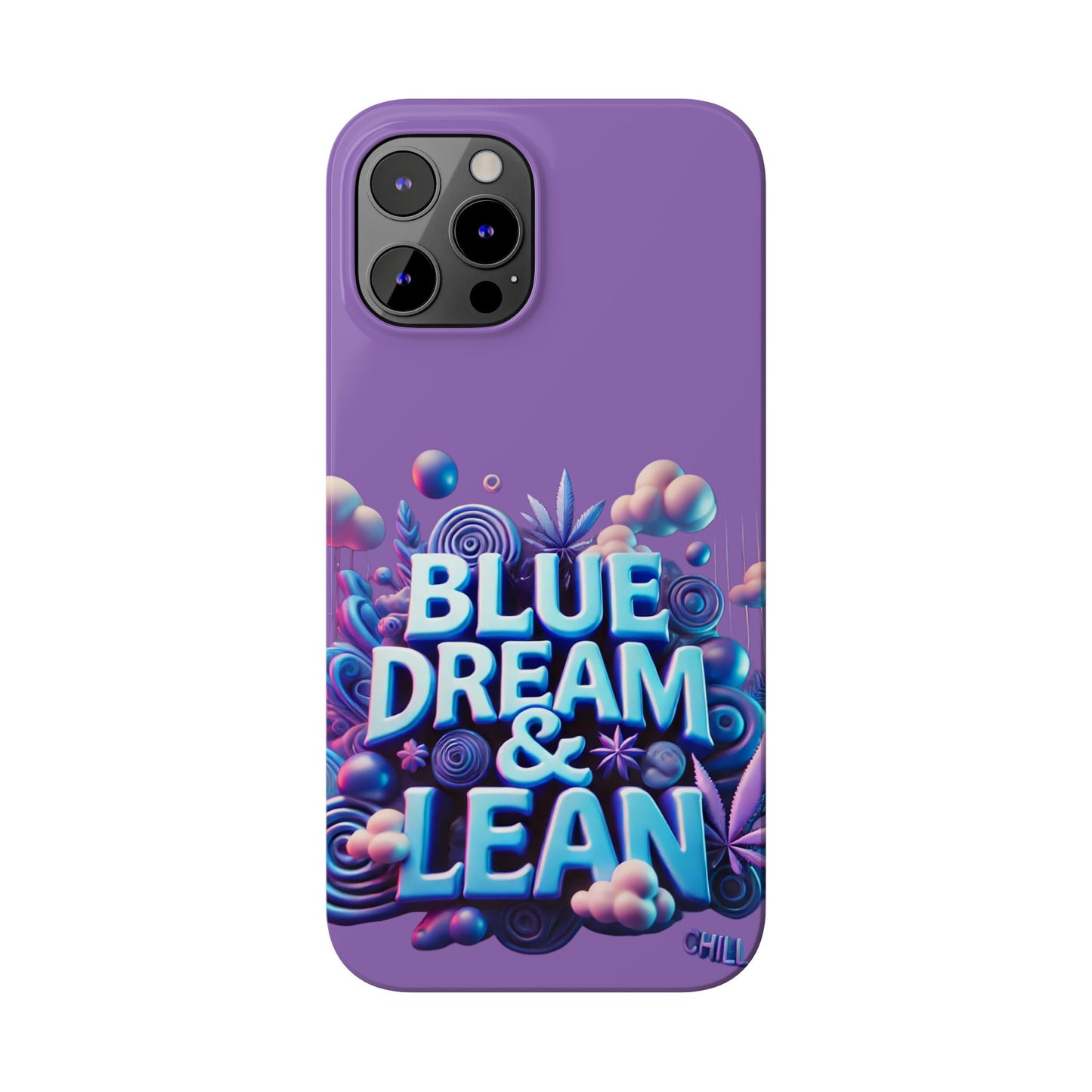 Vibrant Slim Phone Cases - 'Blue Dream & Lean' Design for Trendsetters