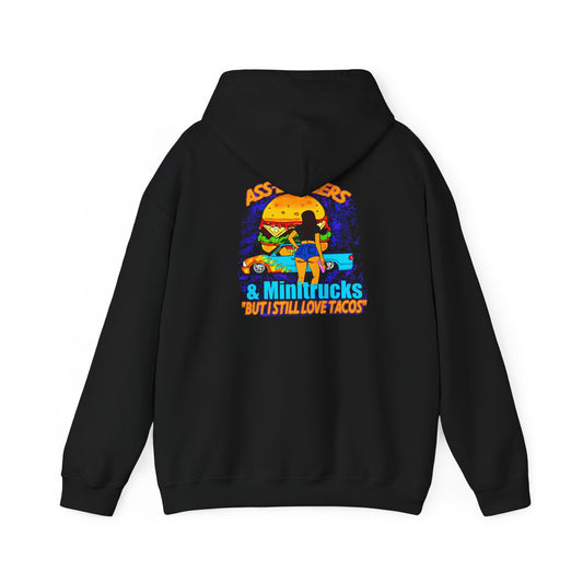 Minitrucks and Tacos Hoodie — Vintage Truck Graphic Sweatshirt