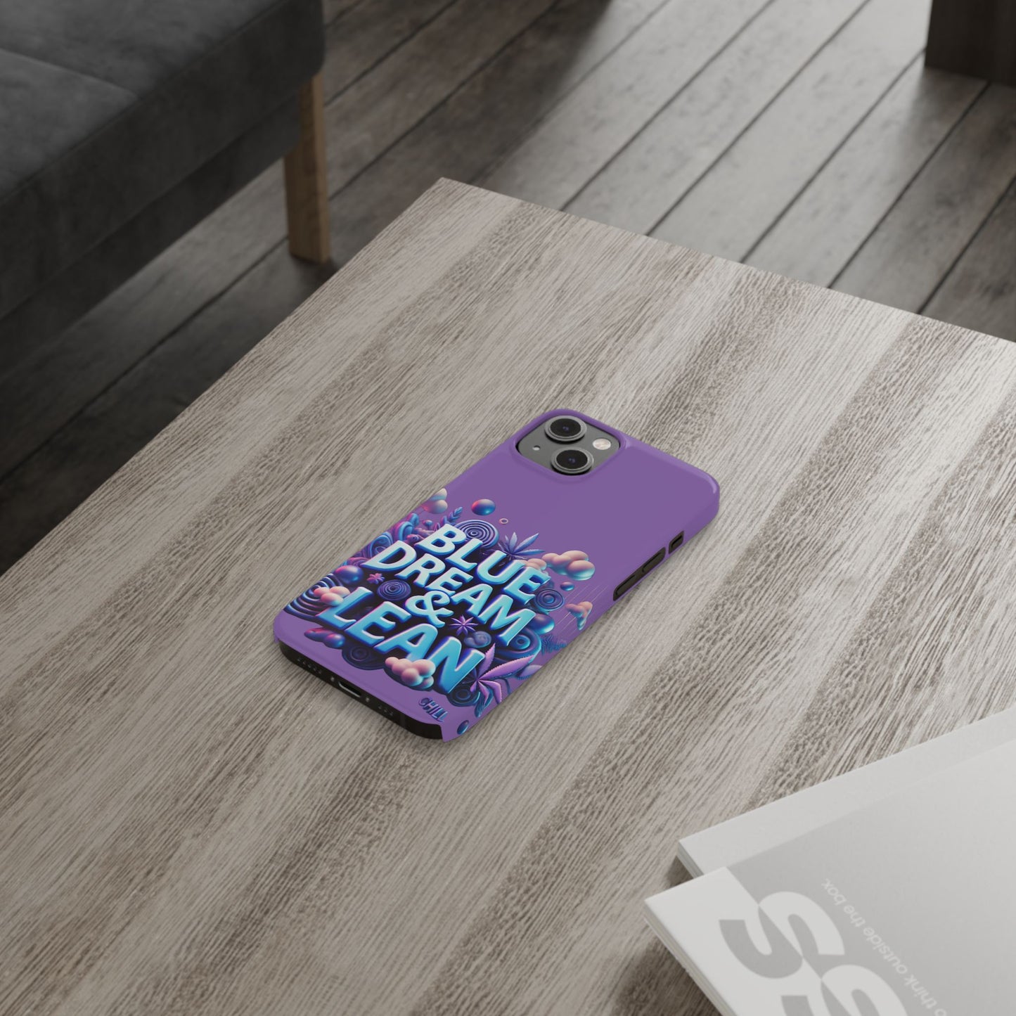 Vibrant Slim Phone Cases - 'Blue Dream & Lean' Design for Trendsetters