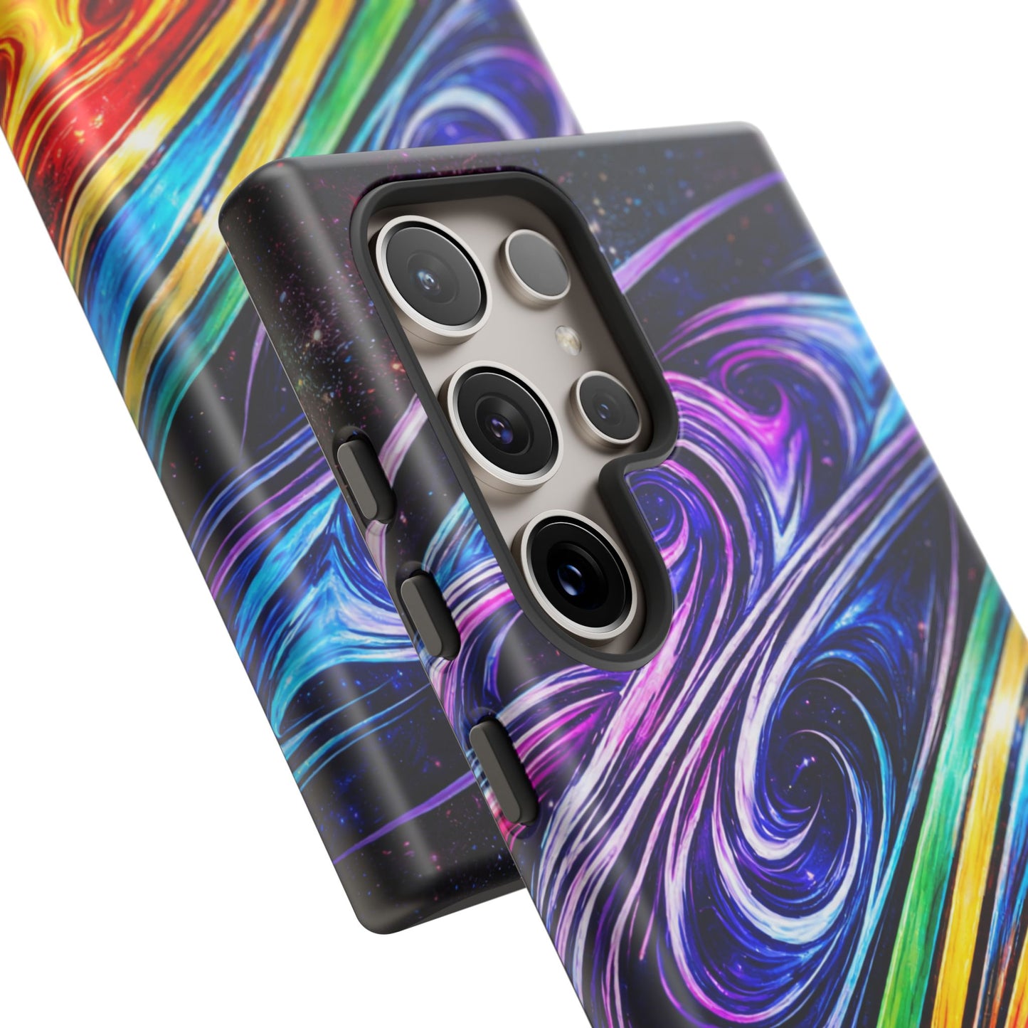 Abstract Cosmic Swirls phone case | Galaxy Rainbow Protective Case