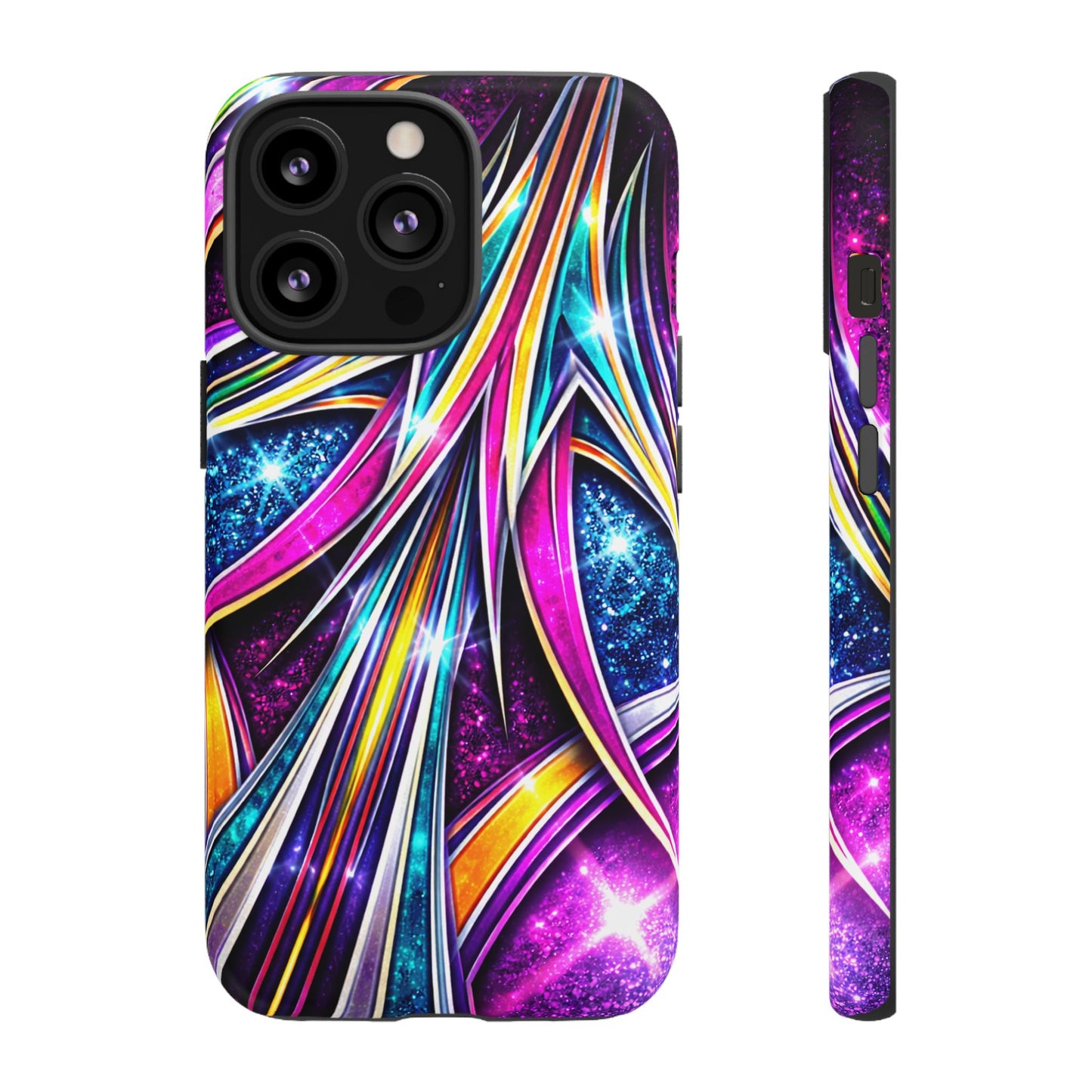 Custom Lowrider Pinstripe Swirl Tough Phone Case – Impact Resistant