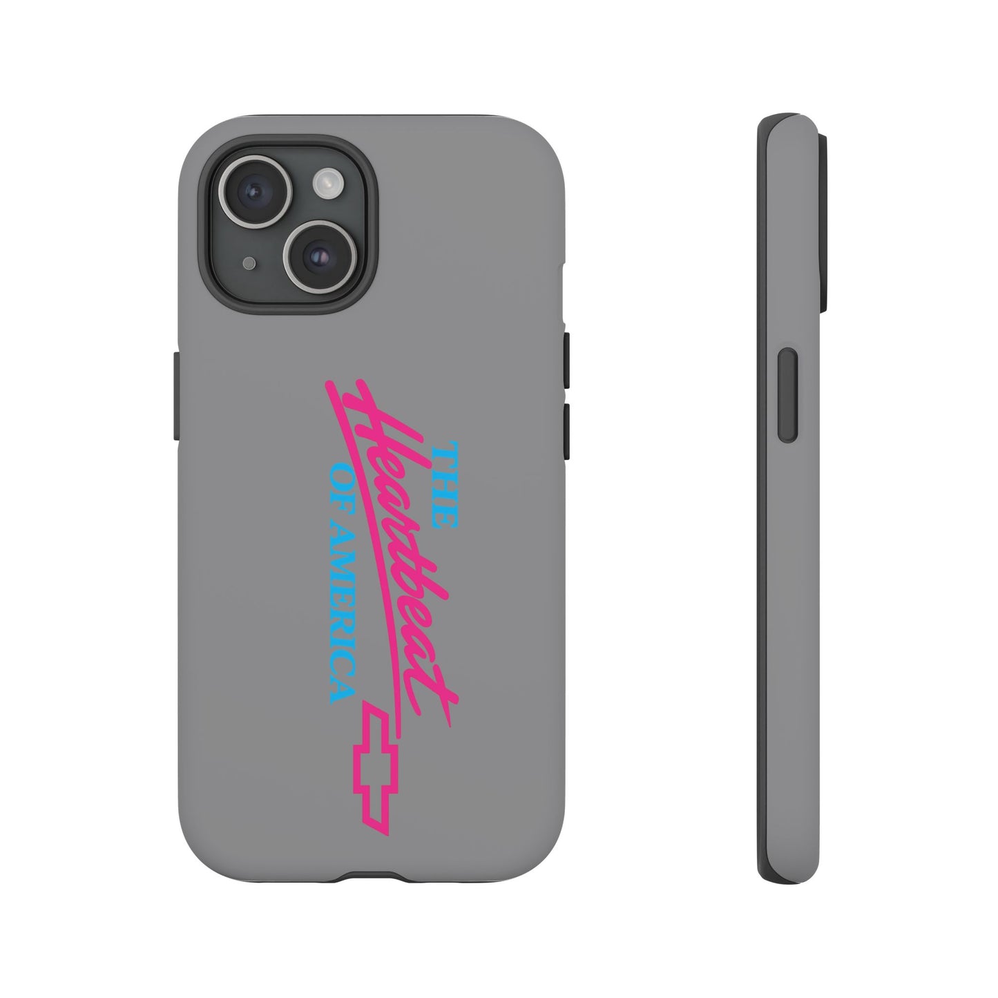 Silver “The Heartbeat of America” Retro Chevy Logo, Slim Protective Cover