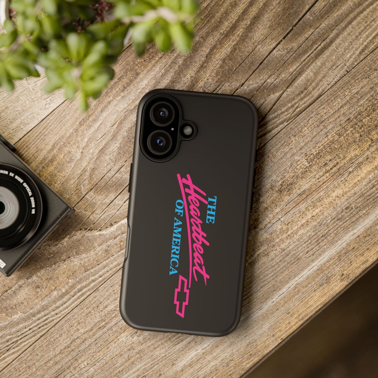 Phone Case — “The Heartbeat of America” Retro Chevy Logo, Slim Protective Cover