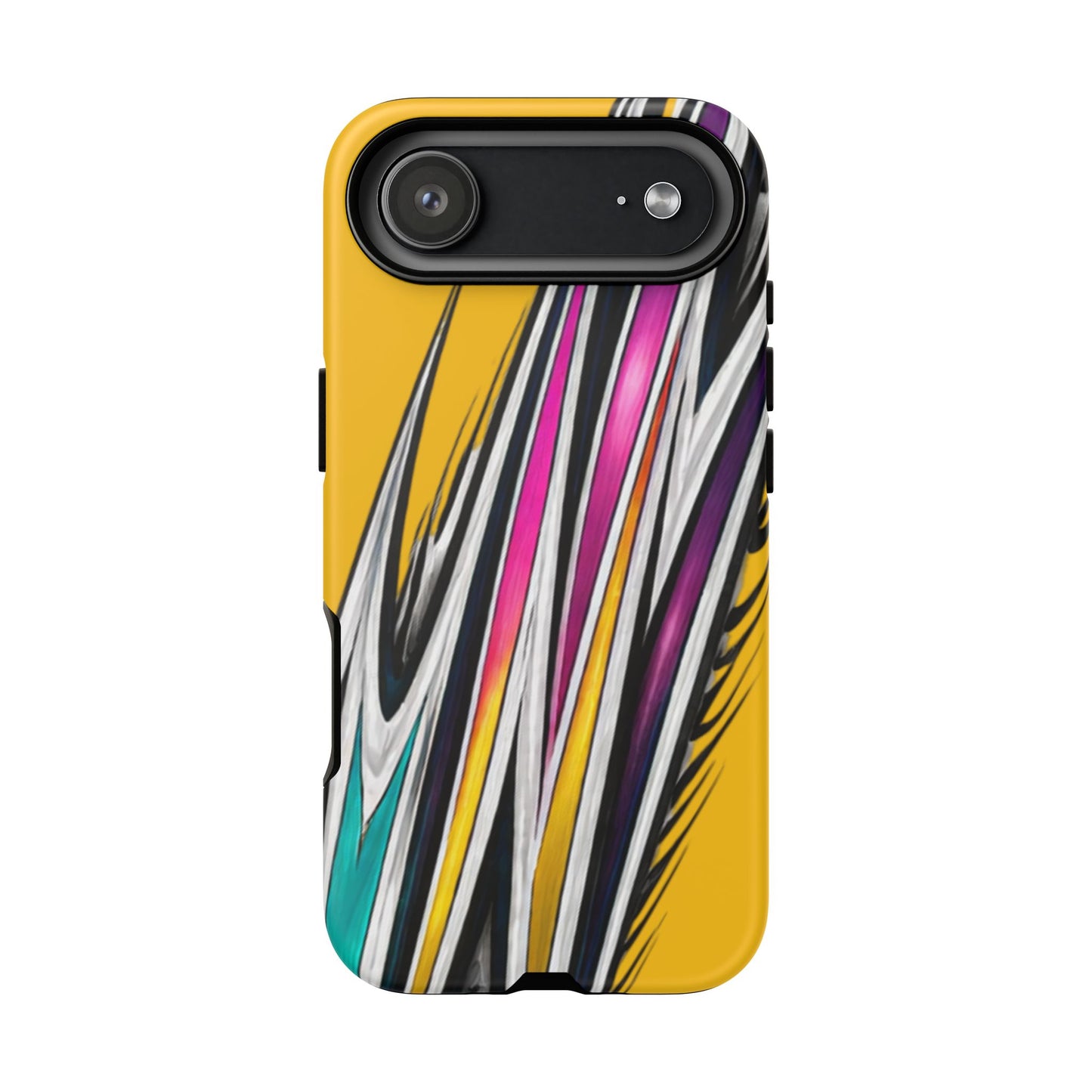 Yellow Abstract Stripes Phone Case | Tough Protective Phone Case