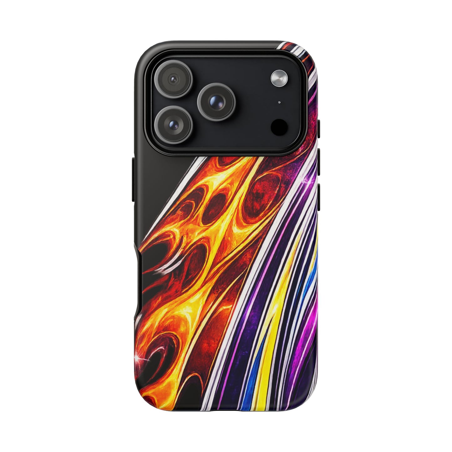 Flaming Abstract Stripes Tough Case | Colorful Phone Cover