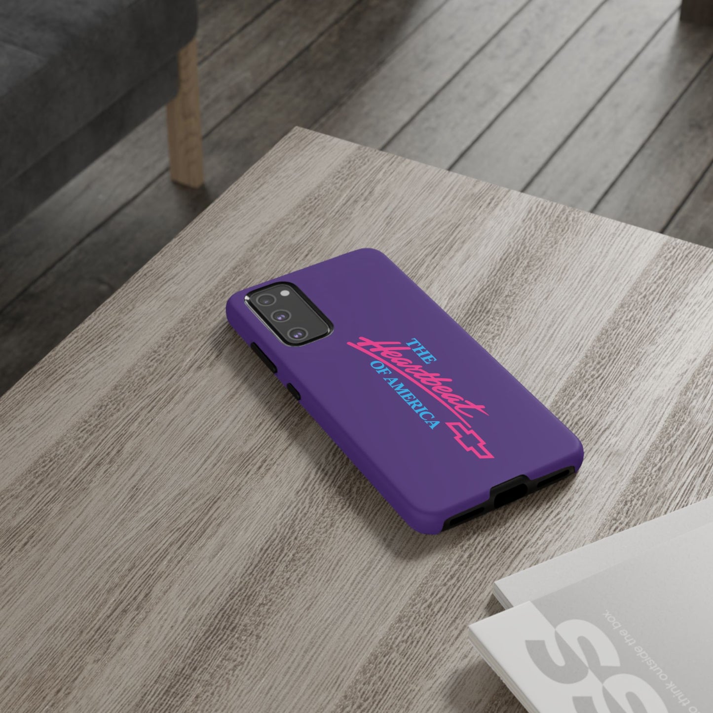 Purple  “The Heartbeat of America” Retro Chevy Logo, Slim Protective Cover