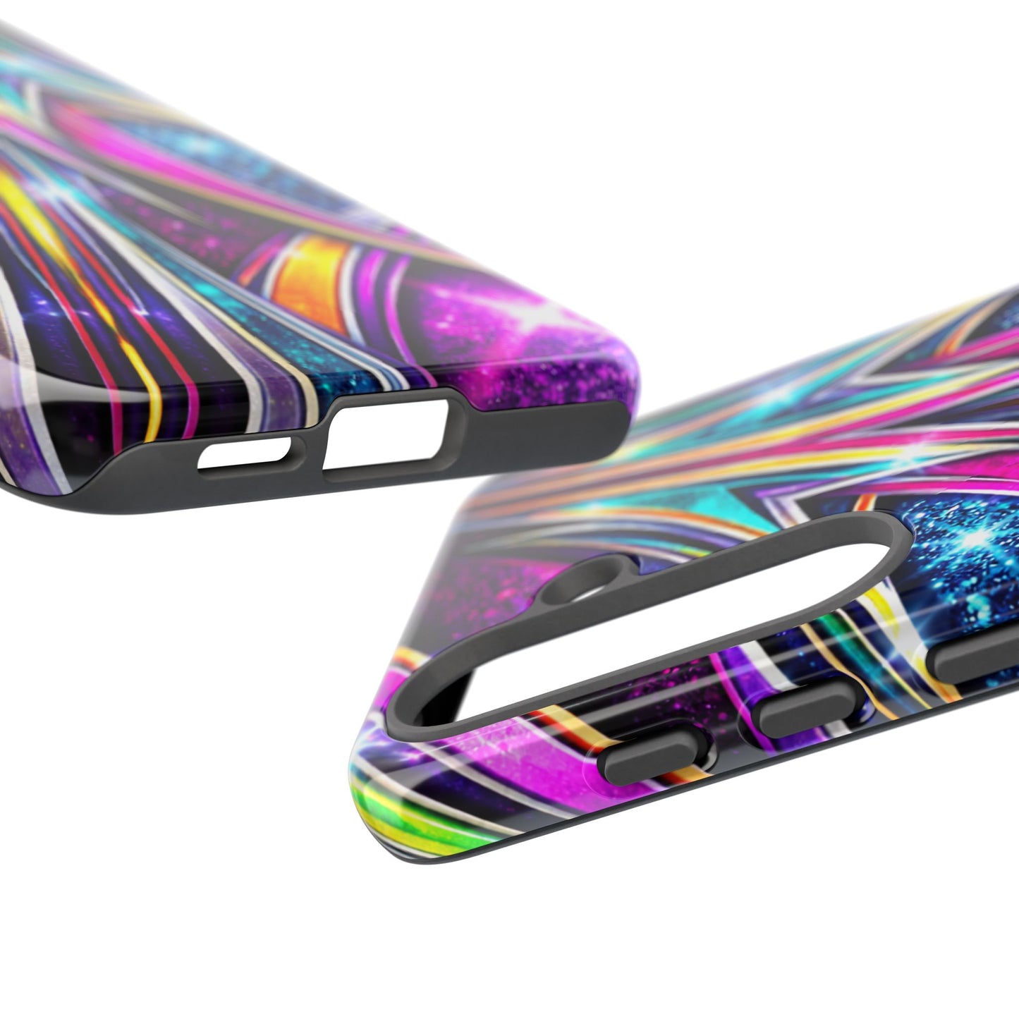Custom Lowrider Pinstripe Swirl Tough Phone Case – Impact Resistant